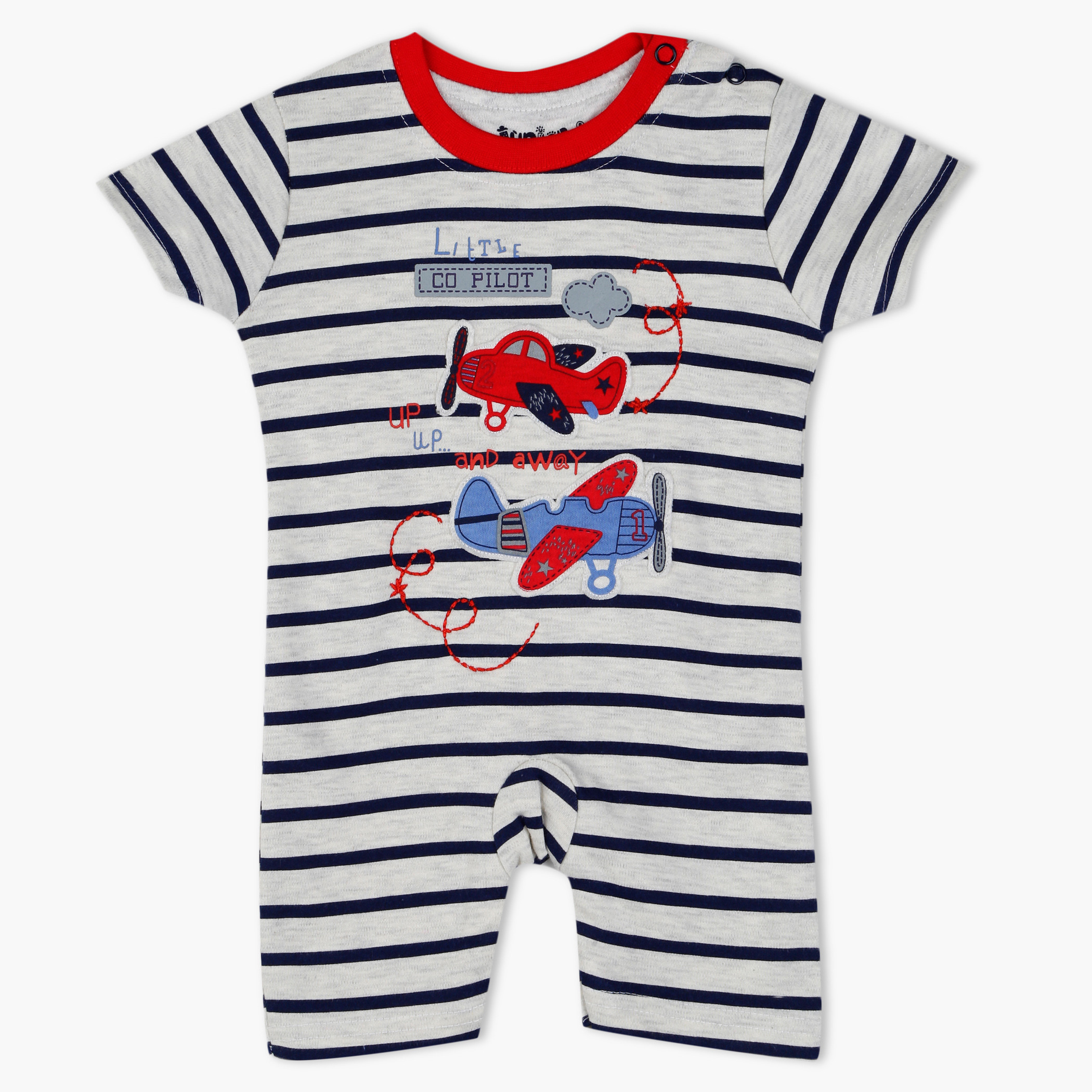 Buy Juniors Striped Short Sleeves Romper Online Mothercare Bahrain