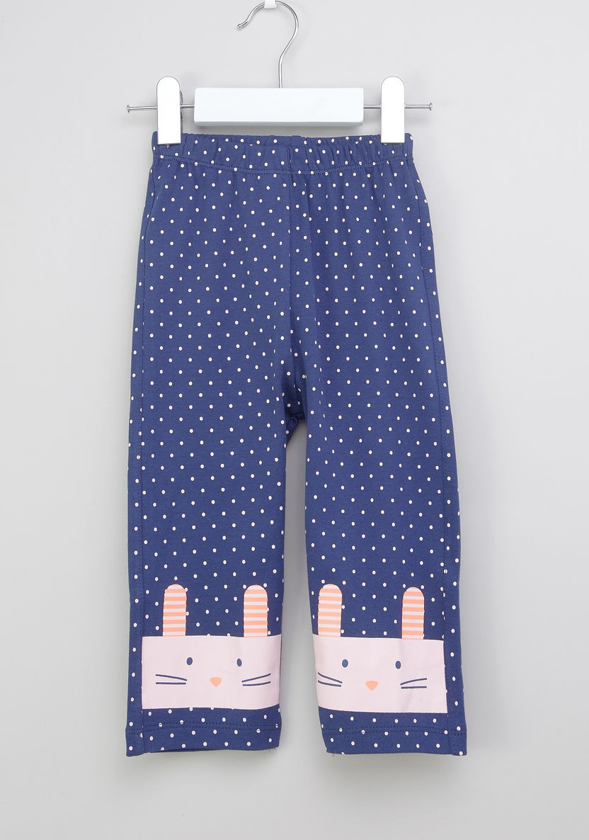 Juniors Printed Long Sleeves Top and Pyjama Set-Pyjama Sets-image-3
