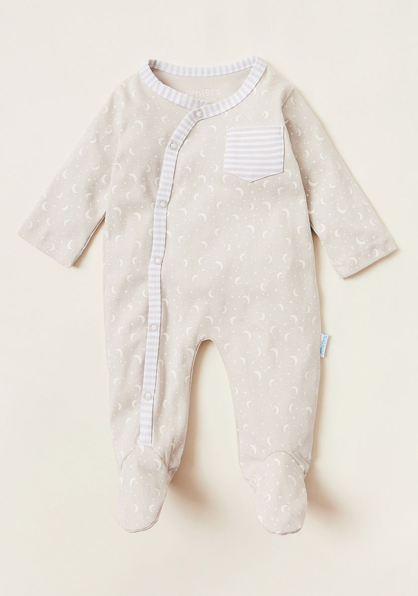 Juniors All-Over Print Closed Feet Sleepsuit with Long Sleeves-Sleepsuits-image-0