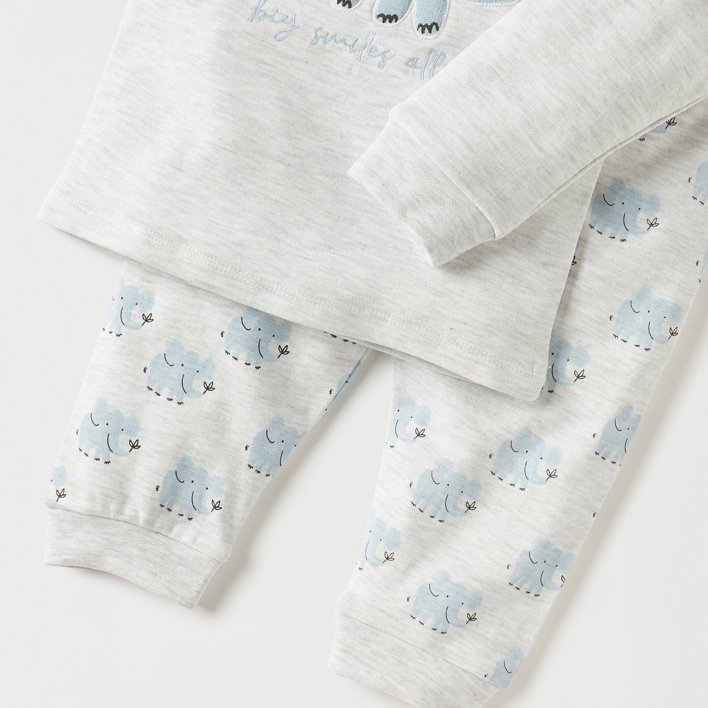 Juniors Elephant Print T-shirt and Pyjama Set-baby-girls-clothing-nightwear-pyjamasets-image-5