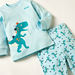 Juniors Dinosaur Print Long Sleeve T-shirt and Pyjama Set-Pyjama Sets-thumbnail-1
