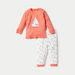 Juniors Sailing Boat Applique T-shirt and Pyjama Set-Pyjama Sets-thumbnailMobile-0