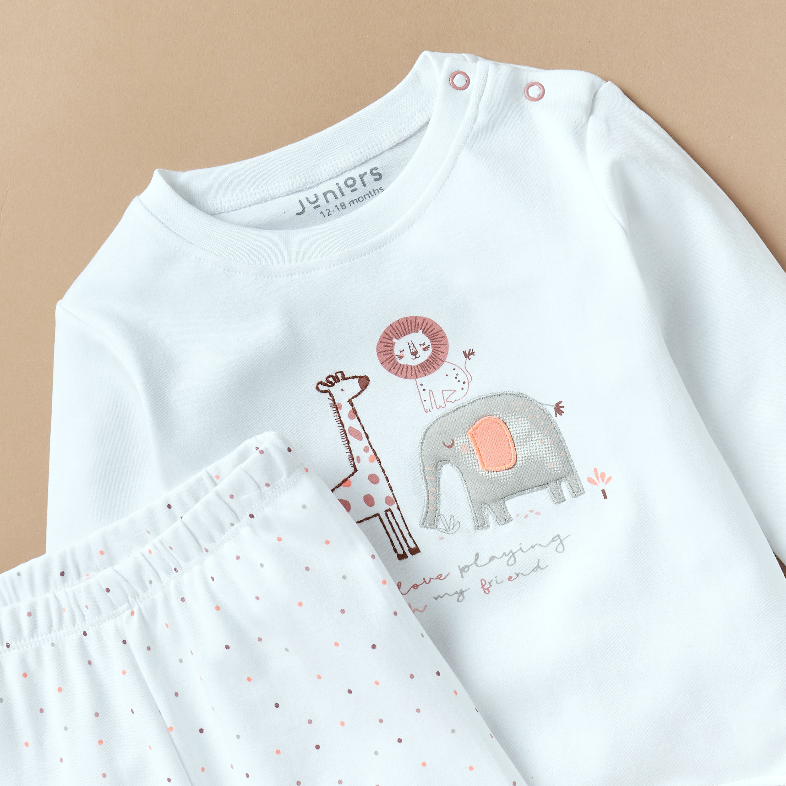 Juniors Cotton Crew Neck Long Sleeves Pyjama Set with Print-baby-girls-clothing-nightwear-pyjamasets-image-4