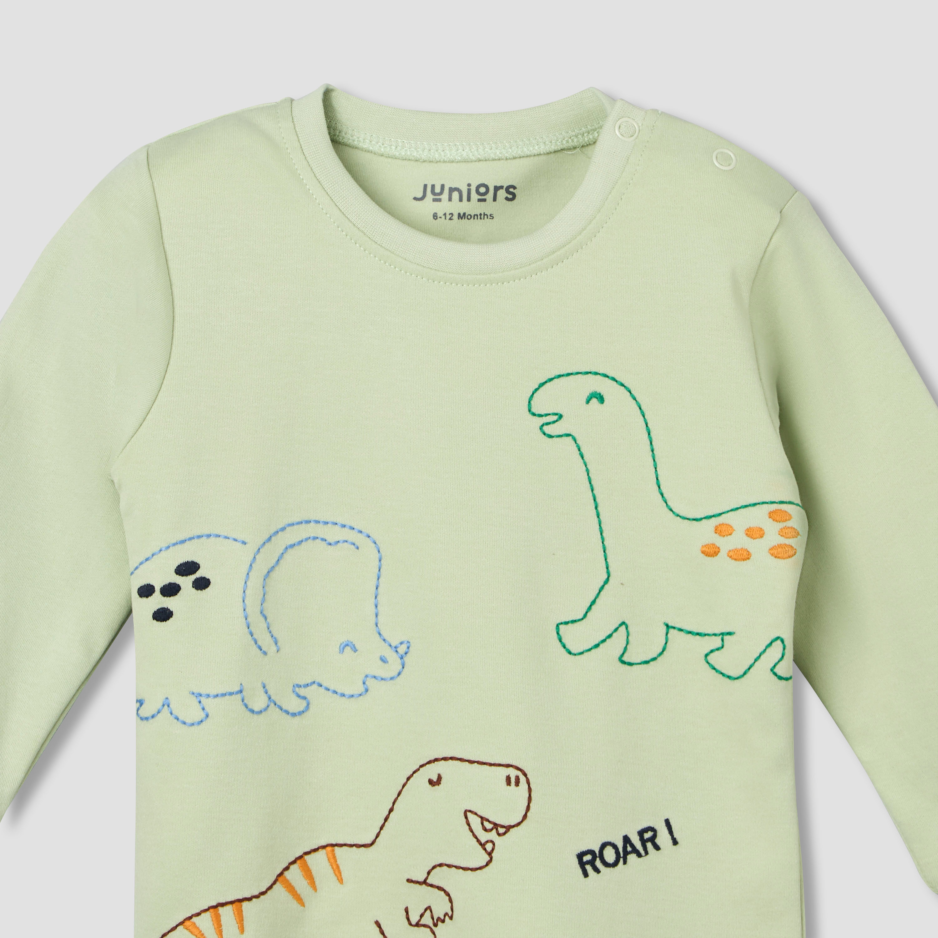 Juniors Cotton Crew Neck Long Sleeves Pyjama Set with Dinosaur Print-baby-boys-clothing-nightwear-pyjamasets-image-7