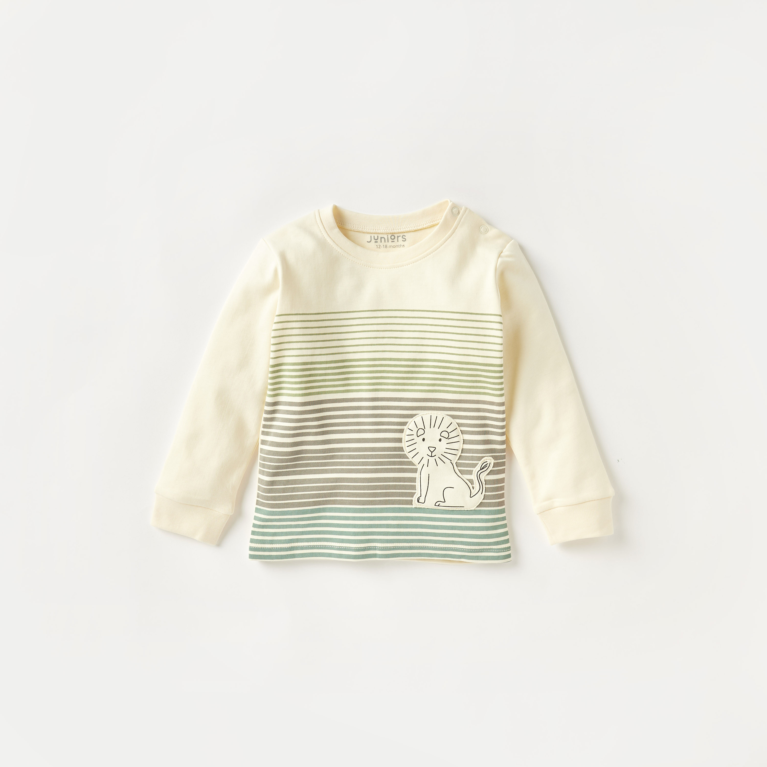 طقم تيشيرت بأكمام طويلة وزخارف ديناصور وبنطلون بيجاما بخصر مطاطي من جونيورز-baby-boys-clothing-nightwear-pyjamasets-image-2