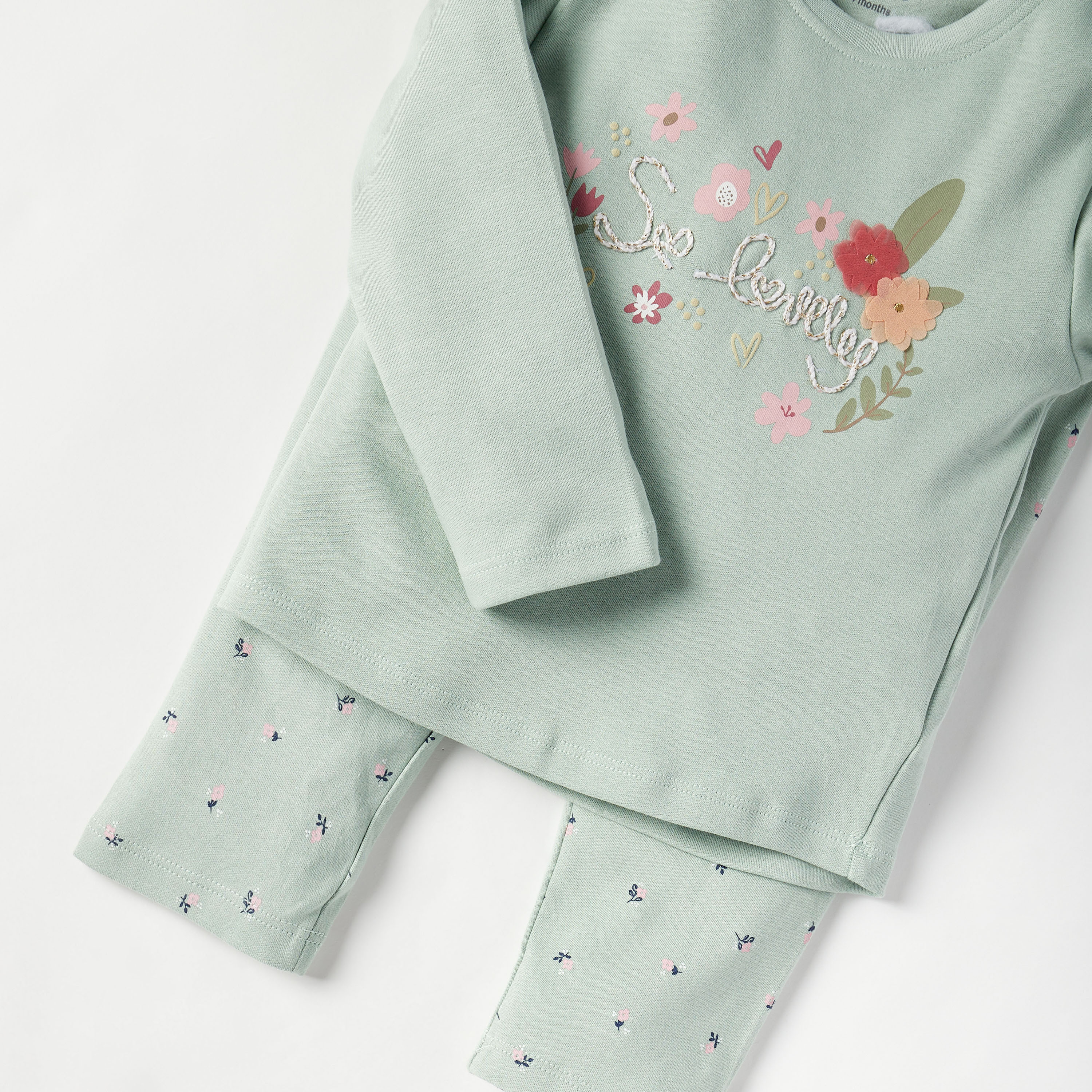 Juniors Floral Print T-shirt and Pyjama Set-promo_babyshop_Buy3for89_KWT130126-image-5