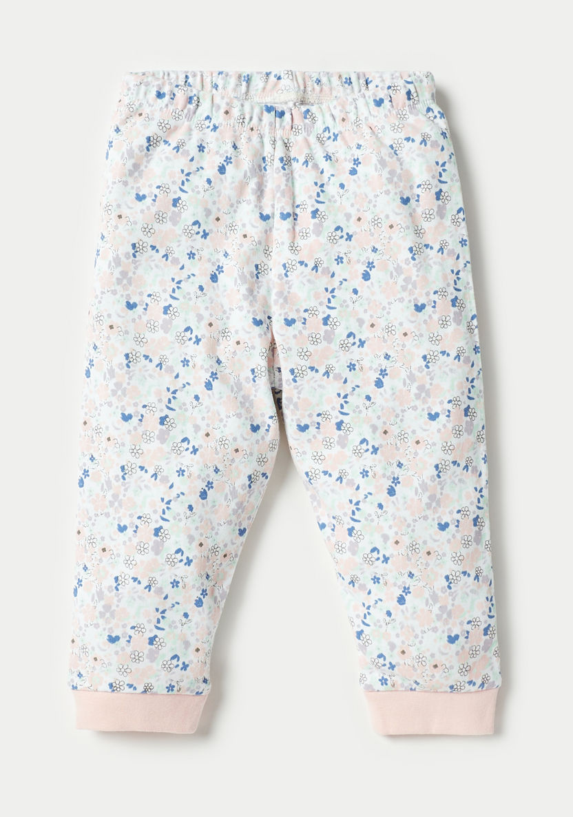 Juniors Bunny Applique T-shirt and Pyjama Set-Pyjama Sets-image-4