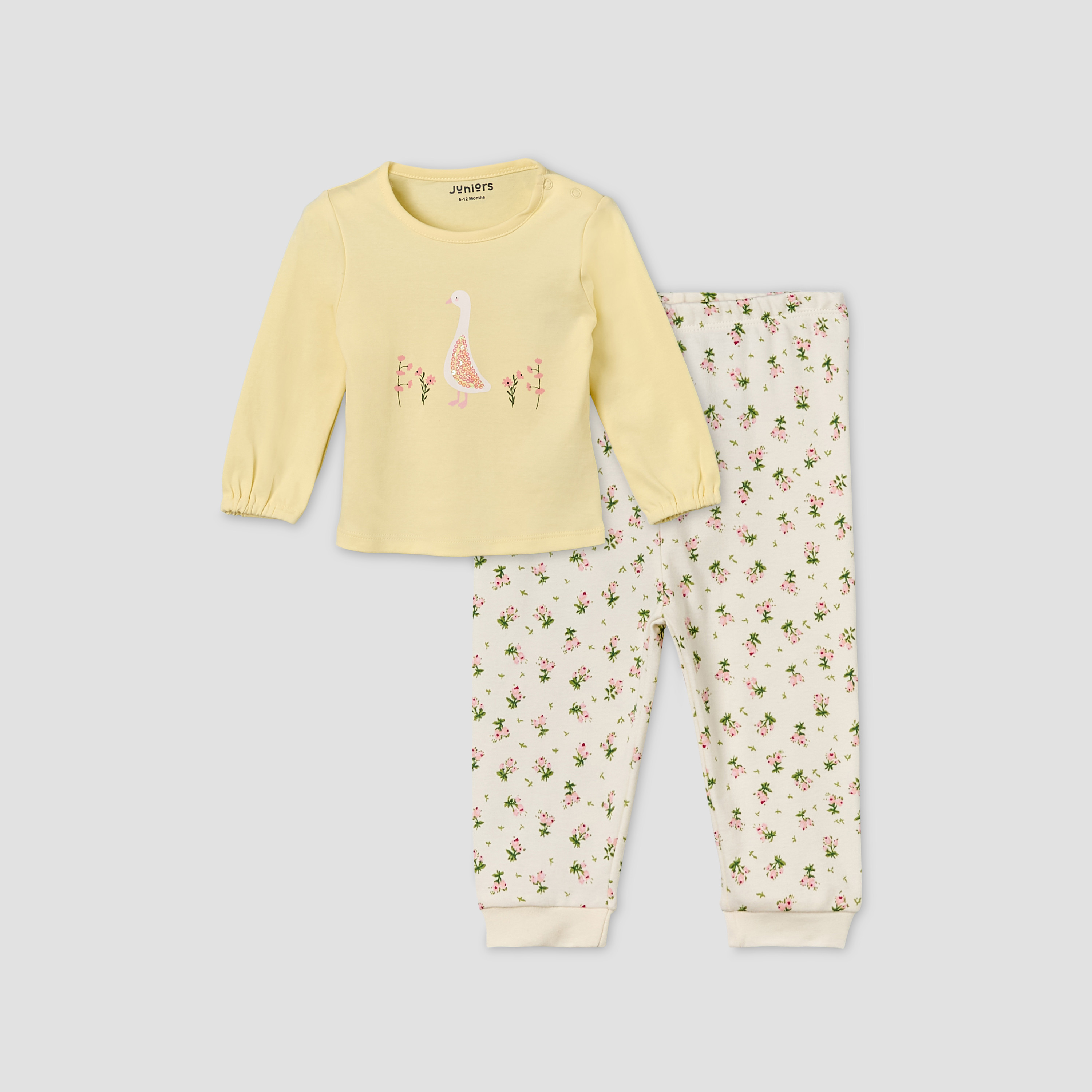 Juniors Pyjama Set with Safari Print - Cotton - Long Sleeves - Henley Neck-baby-boys-clothing-nightwear-pyjamasets-image-2