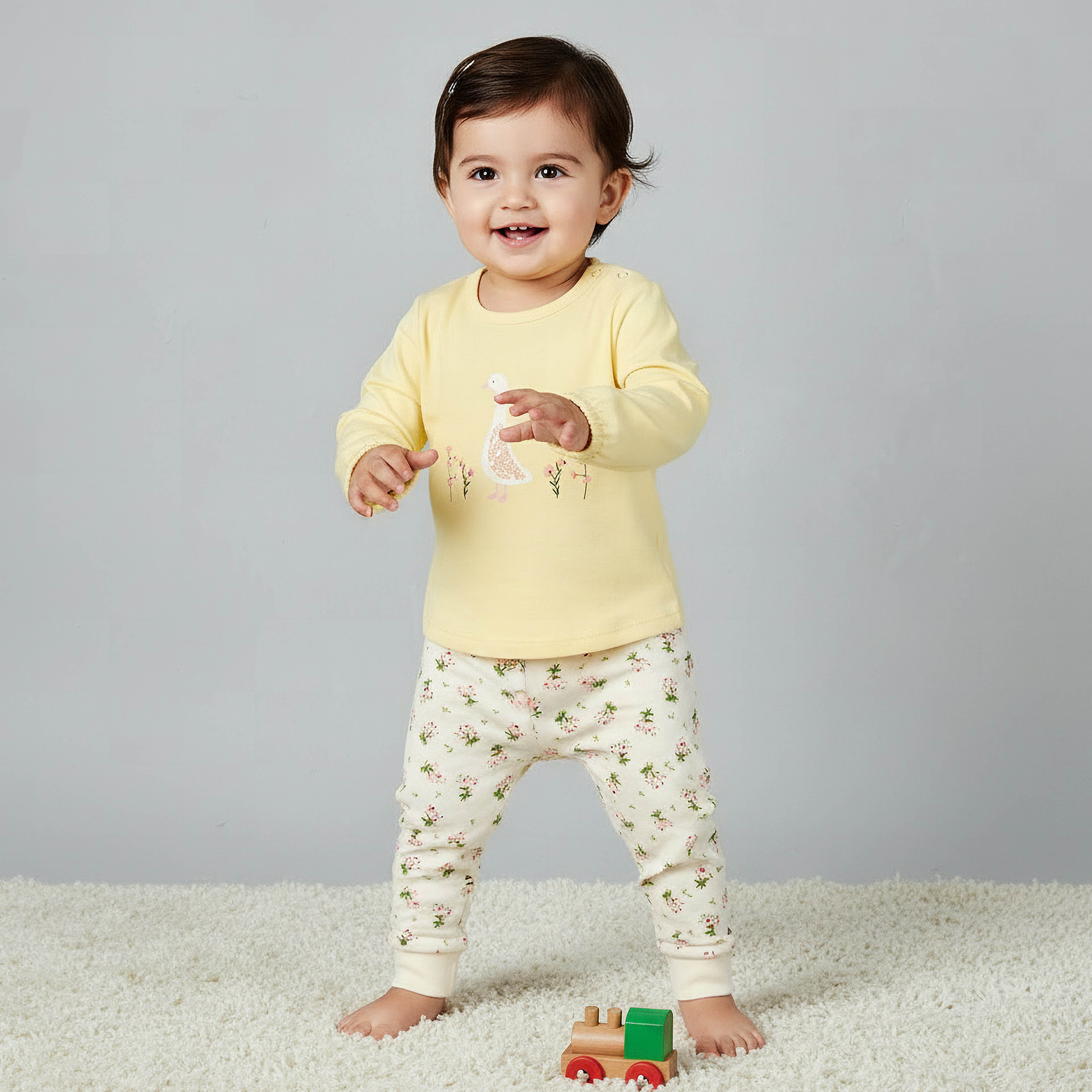 Juniors Pyjama Set with Safari Print - Cotton - Long Sleeves - Henley Neck-baby-boys-clothing-nightwear-pyjamasets-image-1