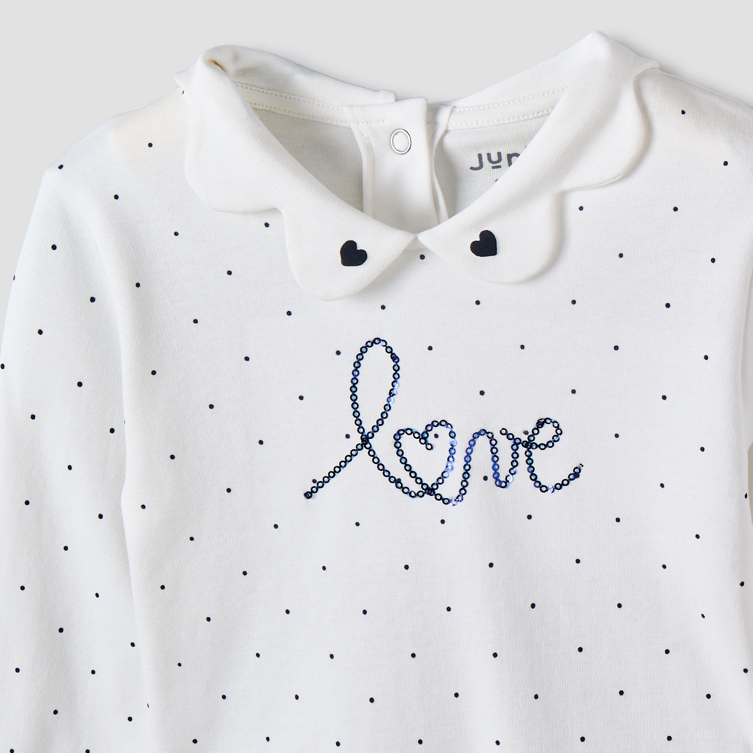 Juniors Cotton Collared Long Sleeves Pyjama Set with Embellishments and Print-baby-girls-clothing-nightwear-pyjamasets-image-7
