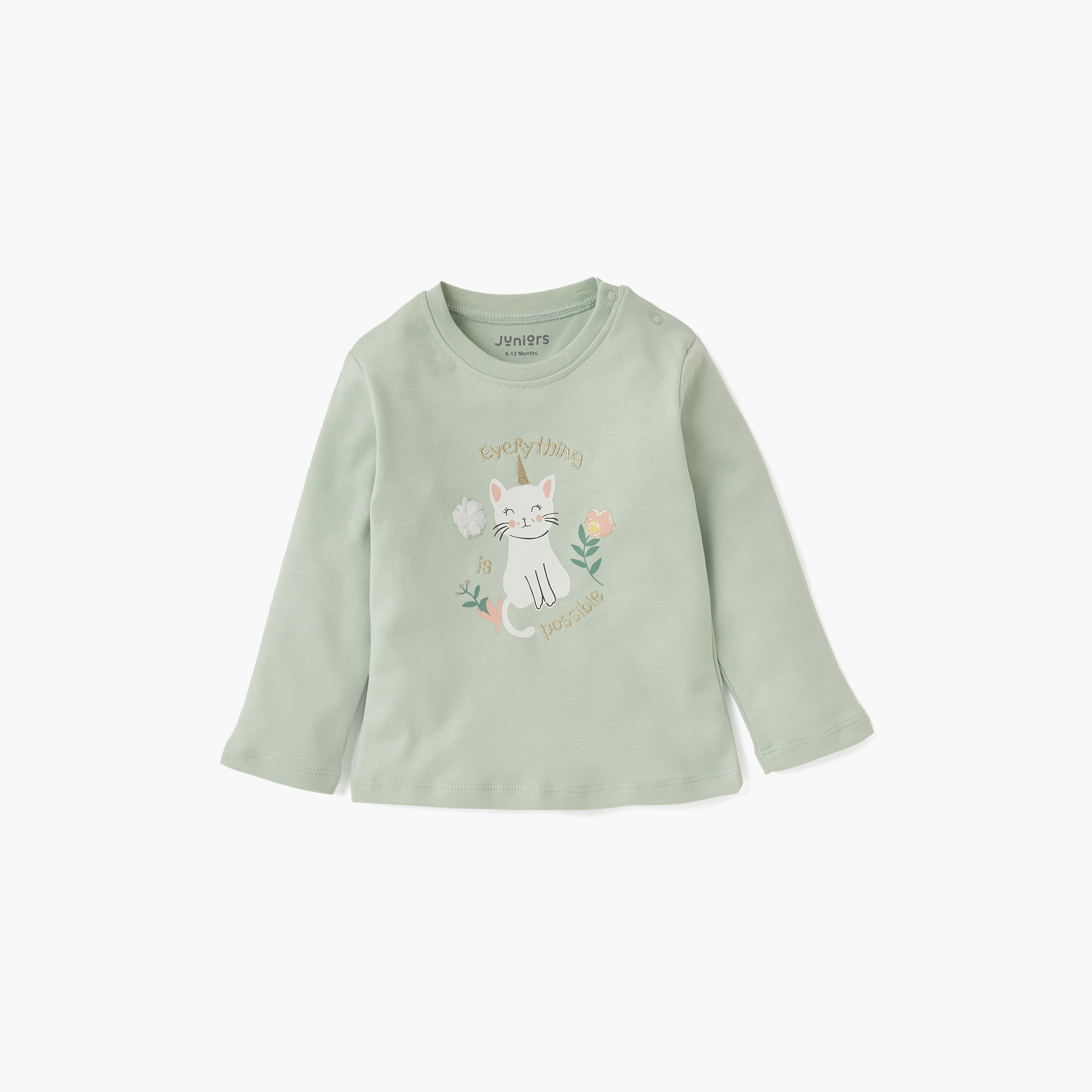 Juniors Printed Long Sleeves T-shirt and Pyjama Set-baby-boys-clothing-nightwear-pyjamasets-image-2