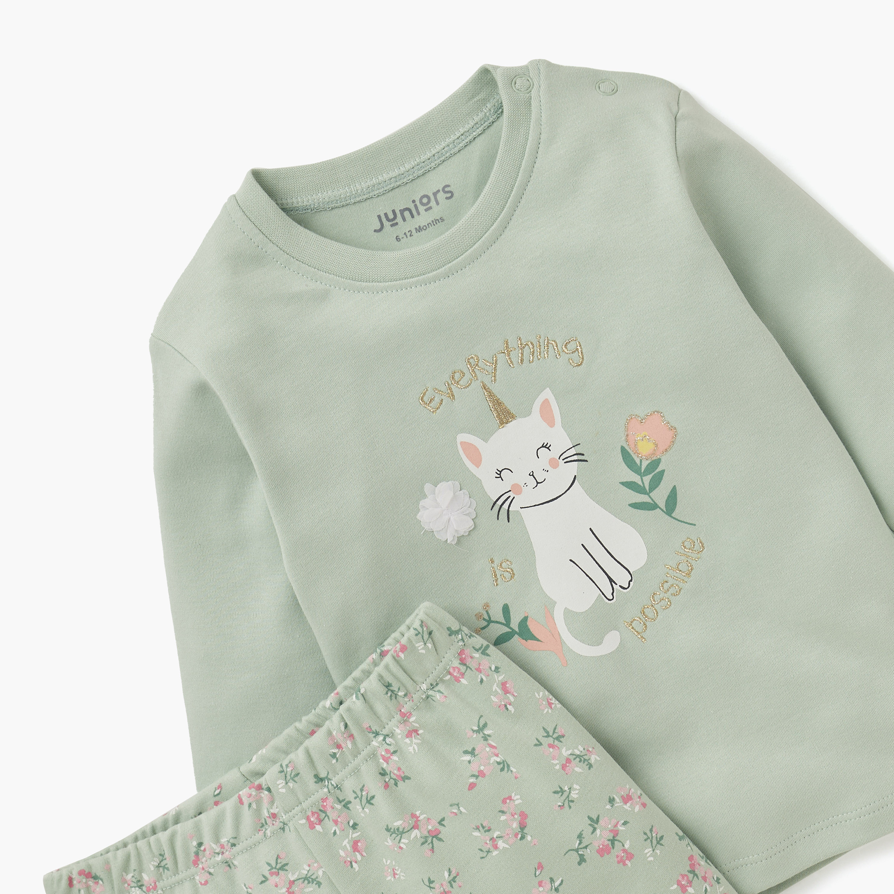 Juniors Printed Long Sleeves T-shirt and Pyjama Set-baby-boys-clothing-nightwear-pyjamasets-image-4