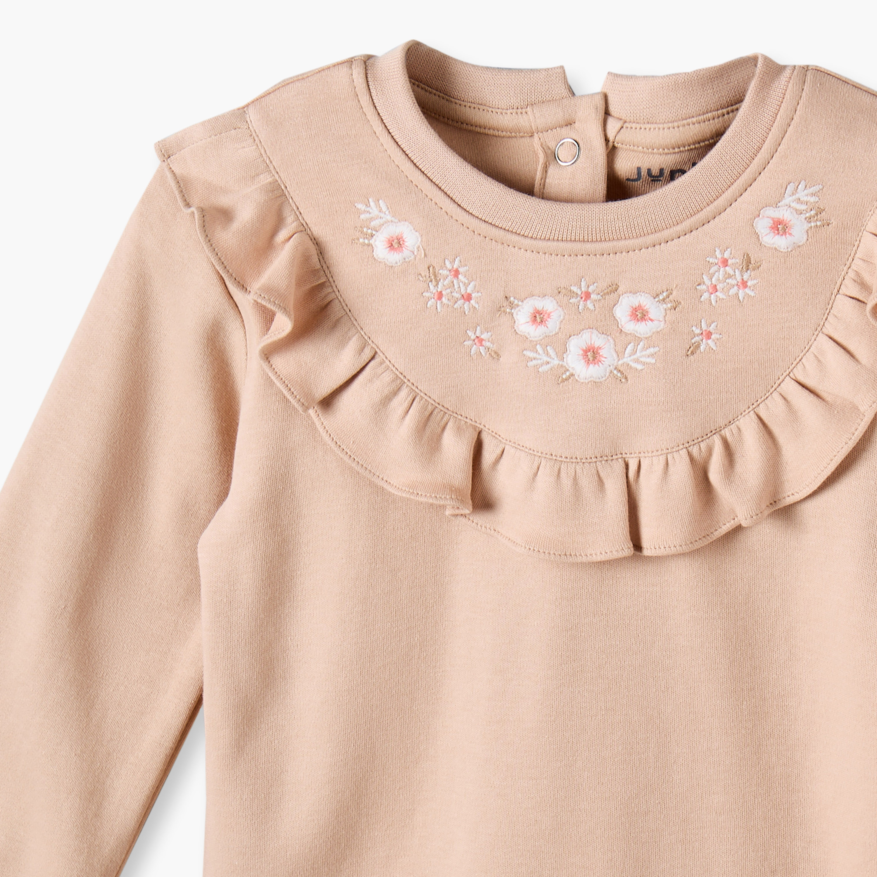 Juniors Cotton Crew Neck Long Sleeves Pyjama Set with Floral Print-baby-girls-clothing-nightwear-pyjamasets-image-7
