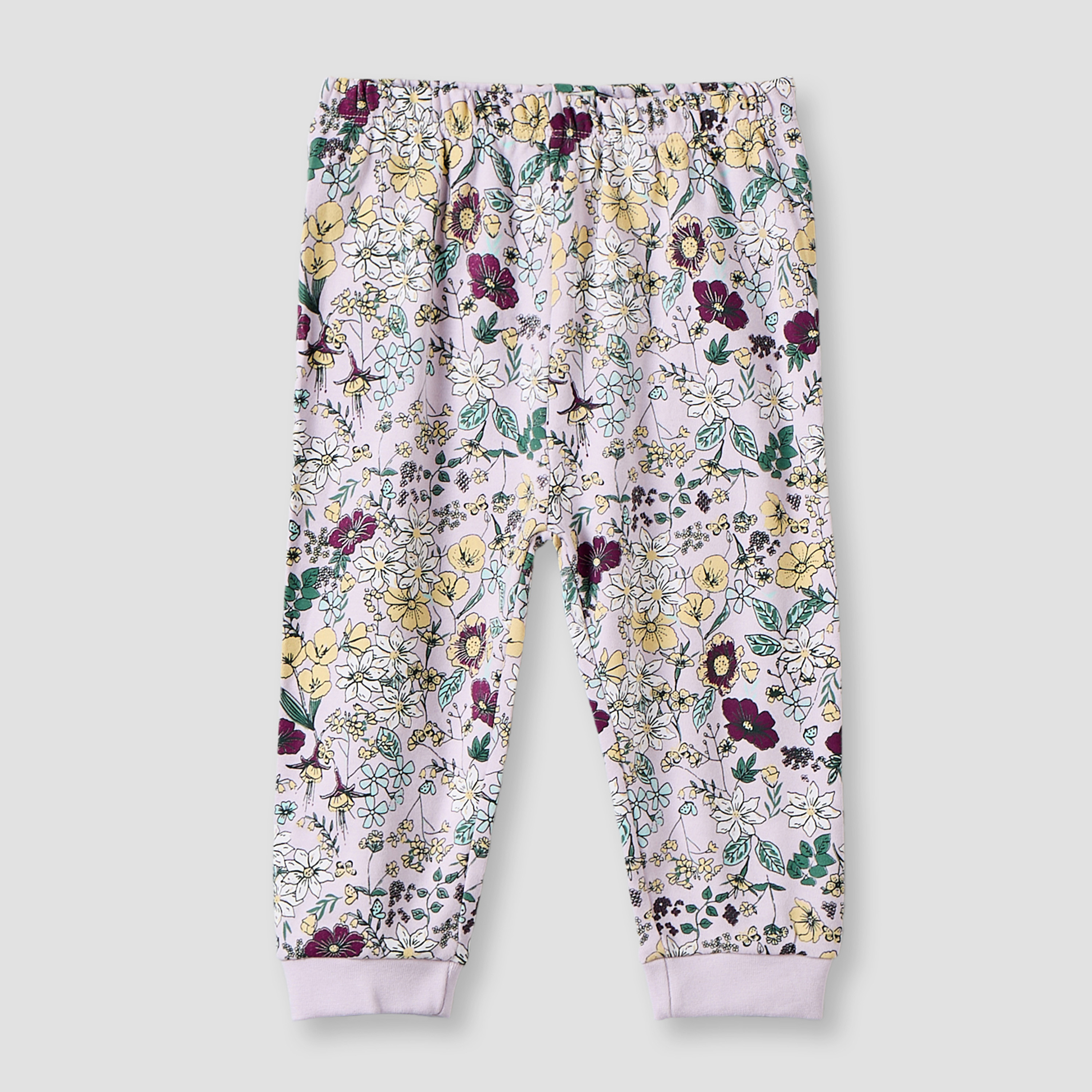 طقم بيجاما قطن بطبعات أزهار وياقة ضيقة وأكمام طويلة من جونيورز-baby-girls-clothing-nightwear-pyjamasets-image-4