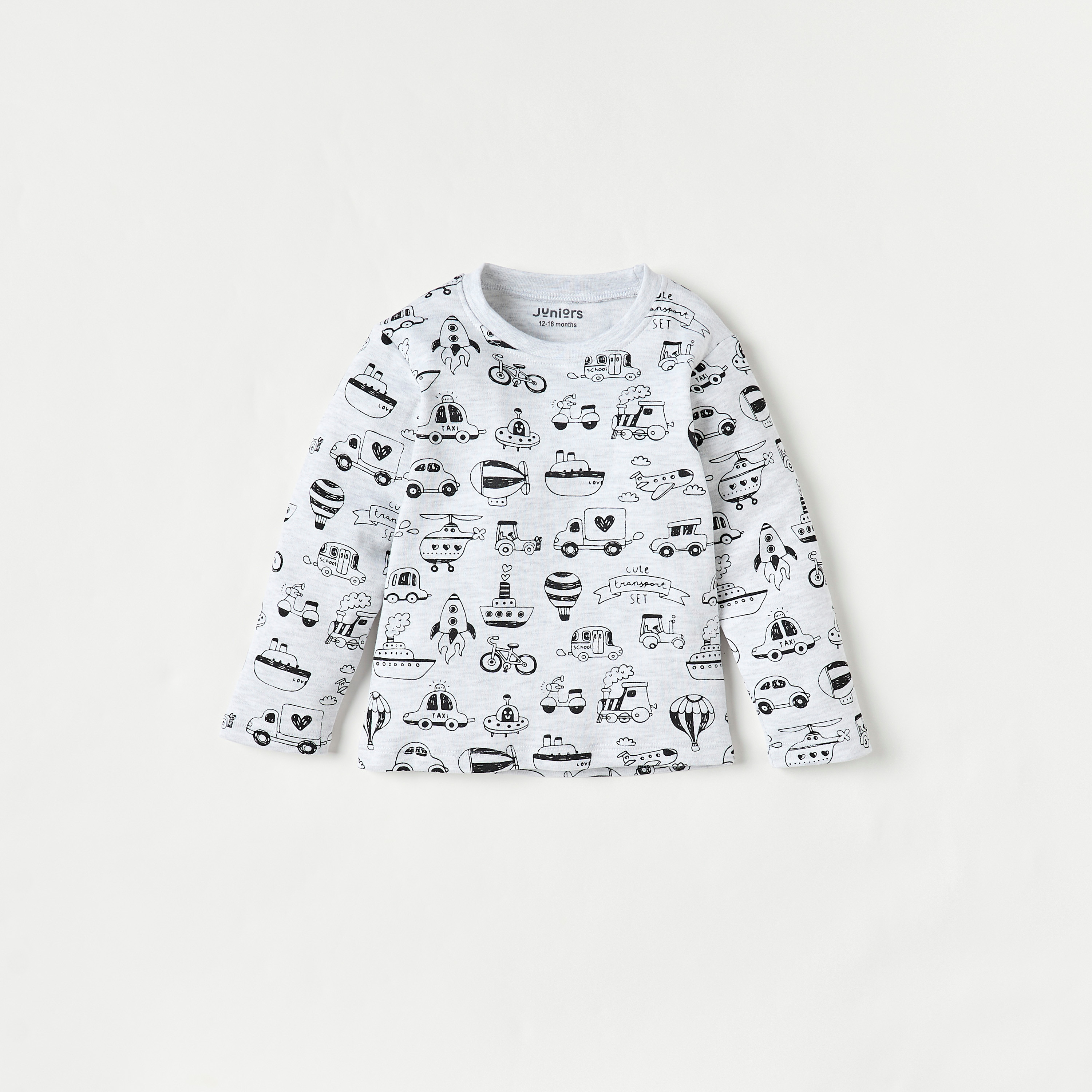 Juniors All-Over Print T-shirt and Pyjama Set-baby-boys-clothing-nightwear-pyjamasets-image-2