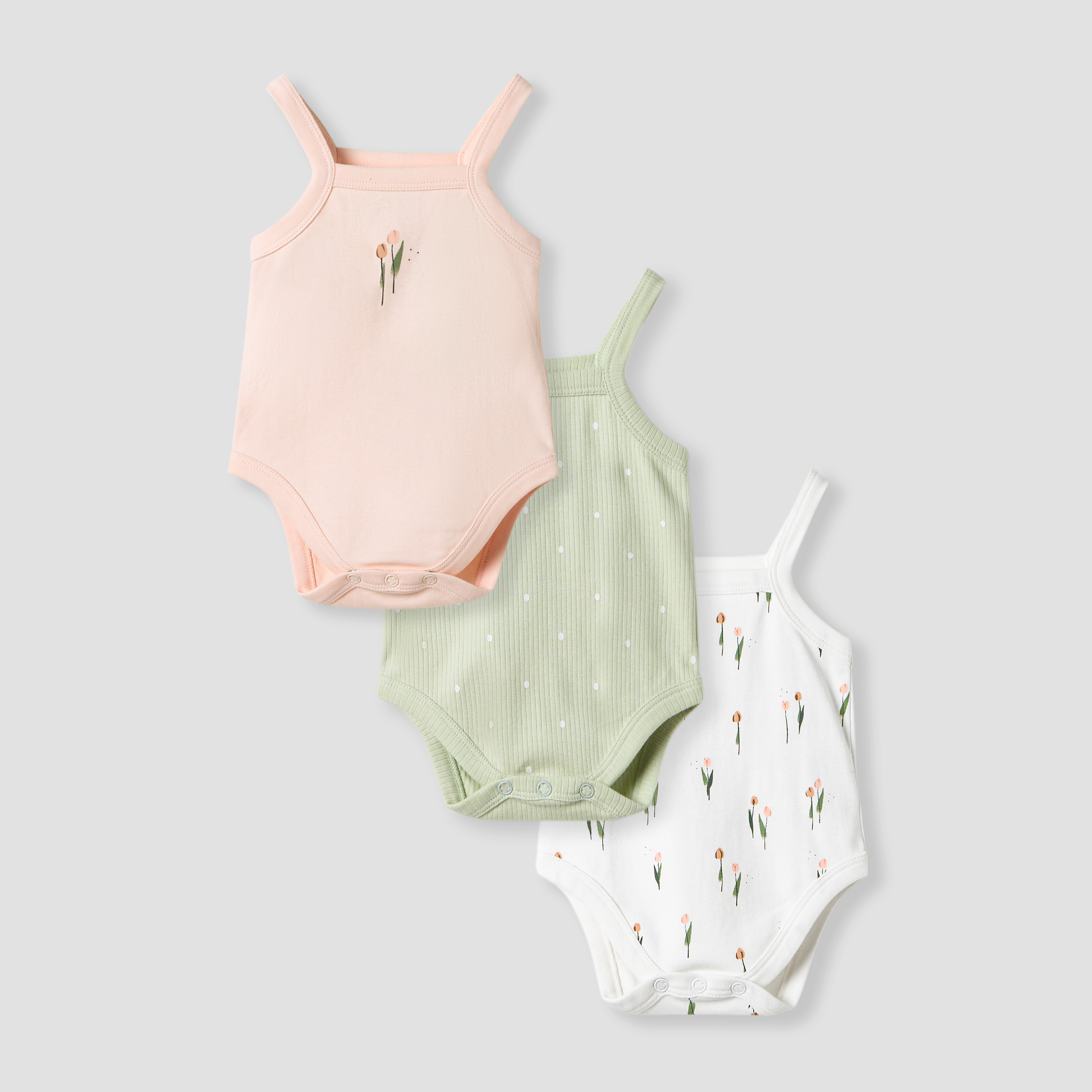 بودي سوت بحمالات وطبعات من جونيورز - طقم من 3-baby-girls-clothing-multipacks-image-7