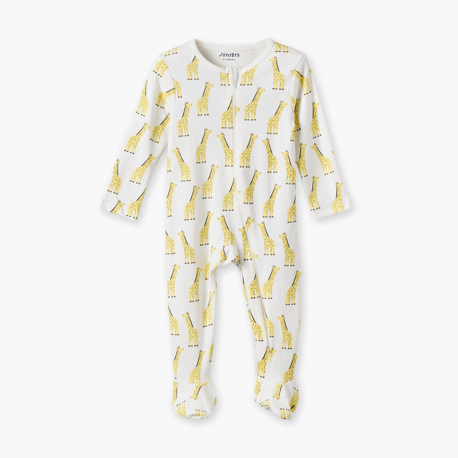 Set of 3 Juniors Cotton Round Neck Long Sleeves Sleepsuit with Safari Print-baby-girls-clothing-nightwear-sleepsuits-image-5