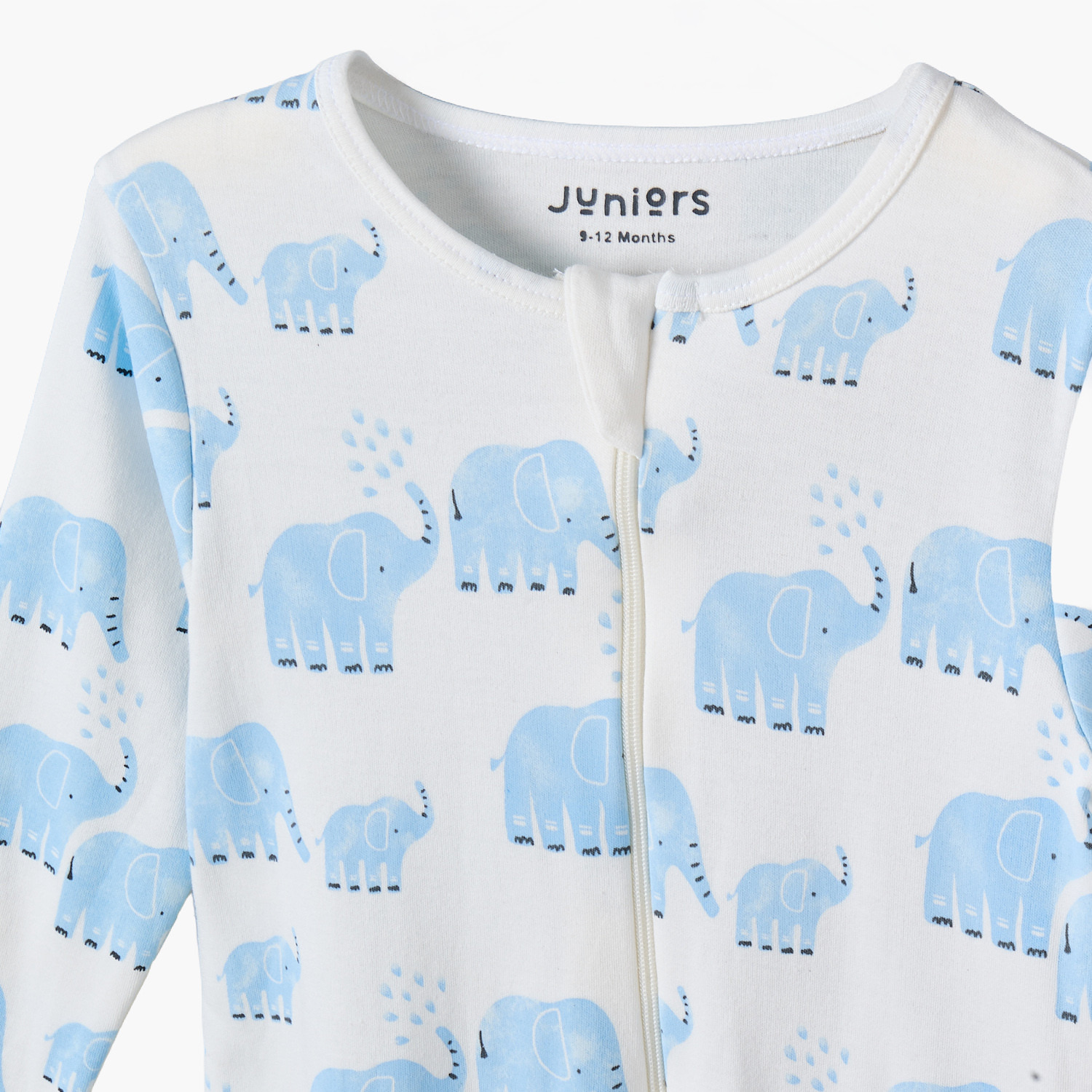 Set of 3 Juniors Cotton Round Neck Long Sleeves Sleepsuit with Safari Print-baby-girls-clothing-nightwear-sleepsuits-image-7