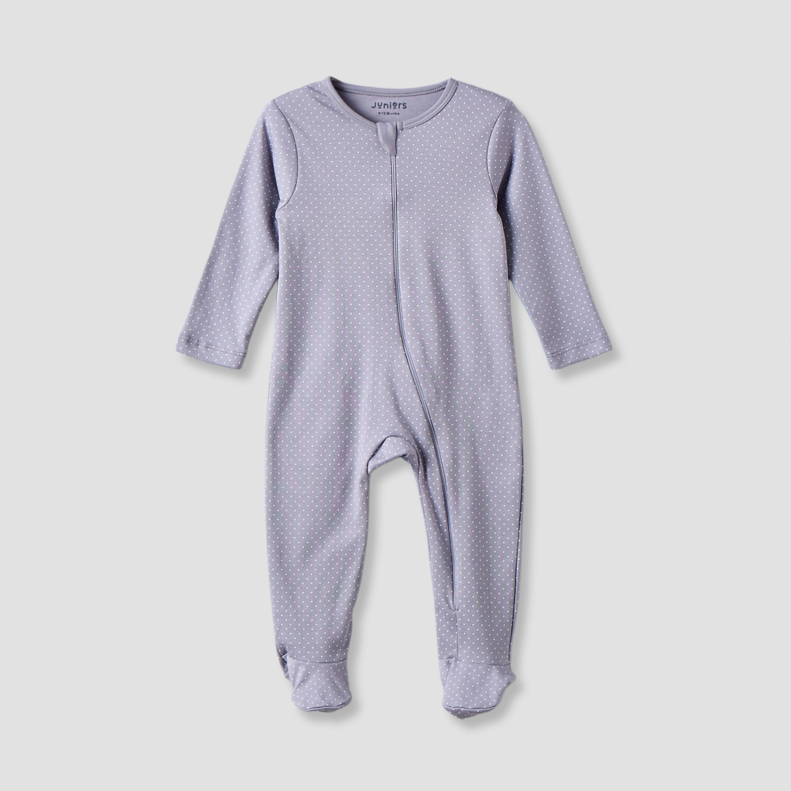 Pack of 3 Juniors Cotton Crew Neck Long Sleeves Sleepsuit with Zip Closure-baby-boys-clothing-nightwear-sleepsuits-image-3