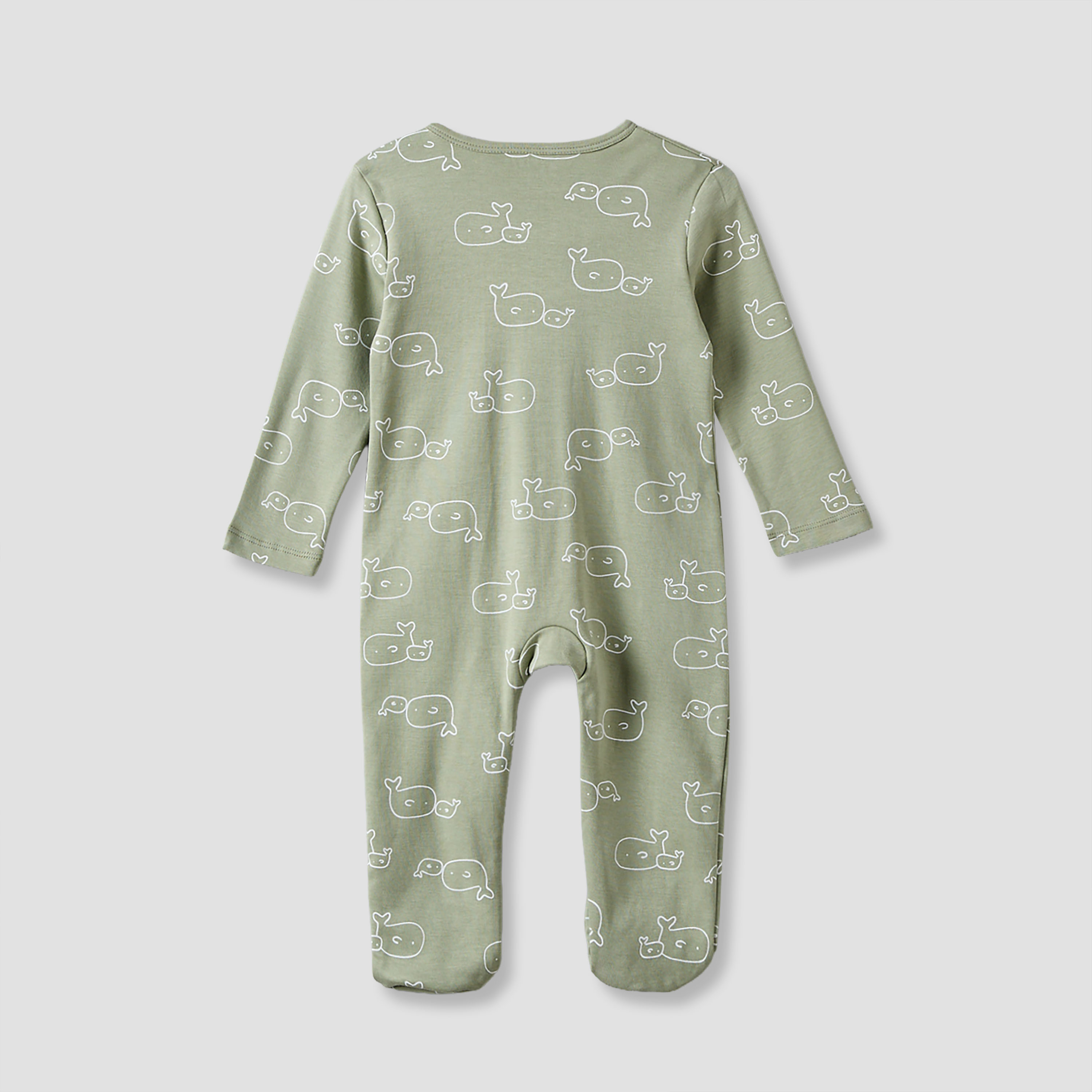Pack of 3 Juniors Cotton Crew Neck Long Sleeves Sleepsuit with Zip Closure-baby-boys-clothing-nightwear-sleepsuits-image-5