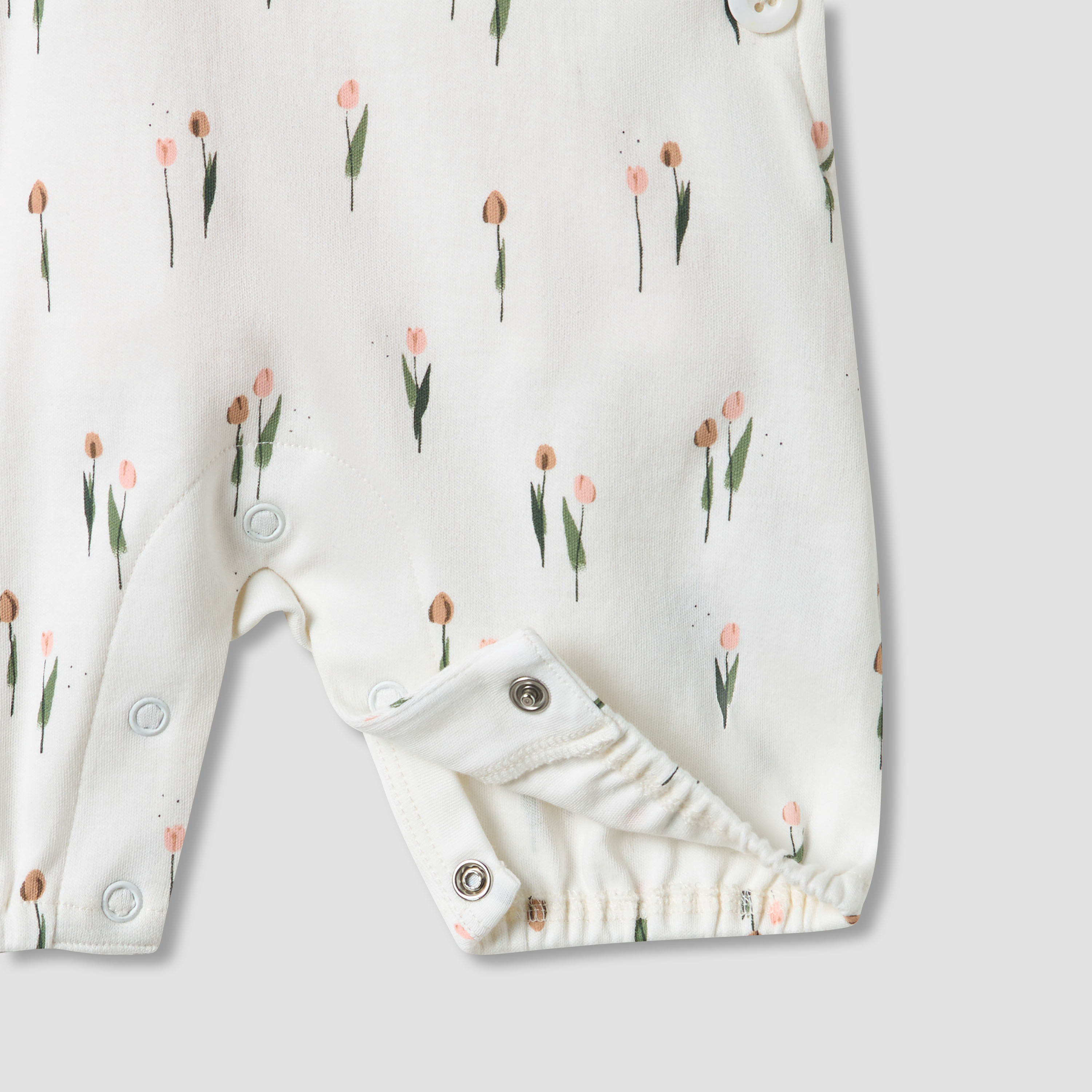 Juniors Floral Print Dungaree and T-shirt Set-baby-girls-clothing-rompers-image-6