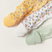 Juniors Floral Print Closed Feet Sleepsuit with Long Sleeves - Set of 3-Multipacks-thumbnail-5