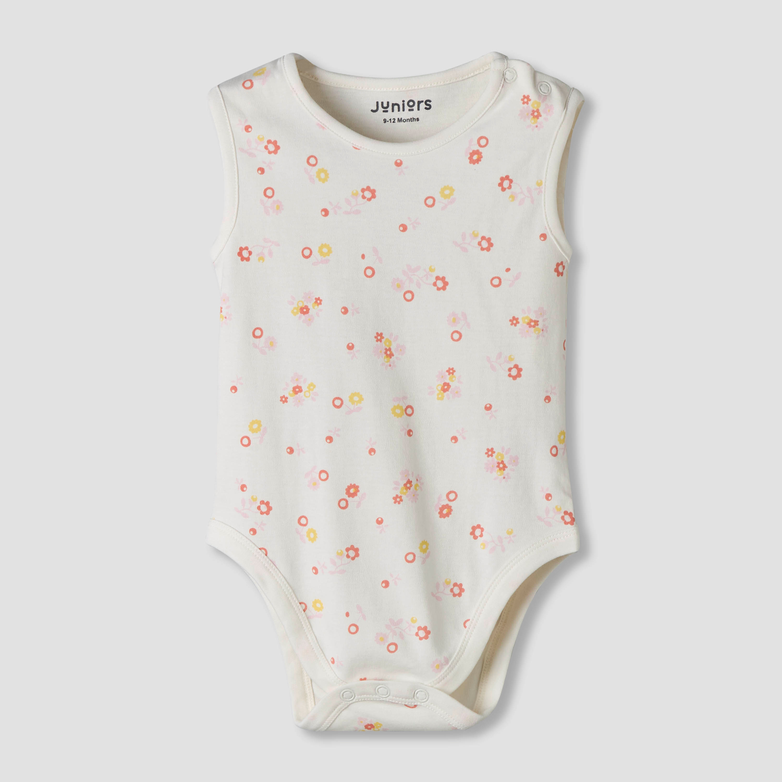 Pack of 7 Juniors Cotton Sleeveless Bodysuit with Floral Print-baby-girls-clothing-bodysuits-image-3