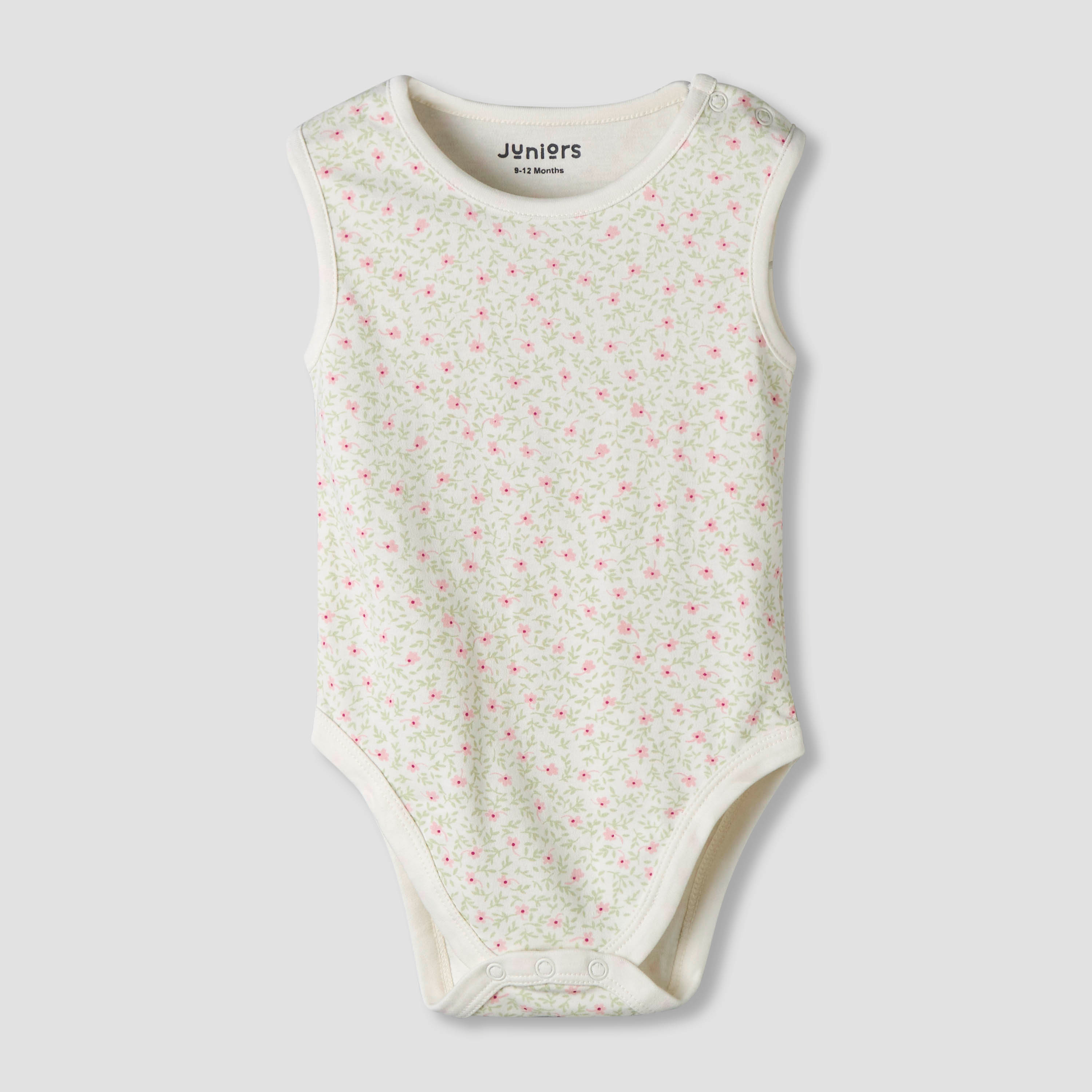 Pack of 7 Juniors Cotton Sleeveless Bodysuit with Floral Print-baby-girls-clothing-bodysuits-image-7