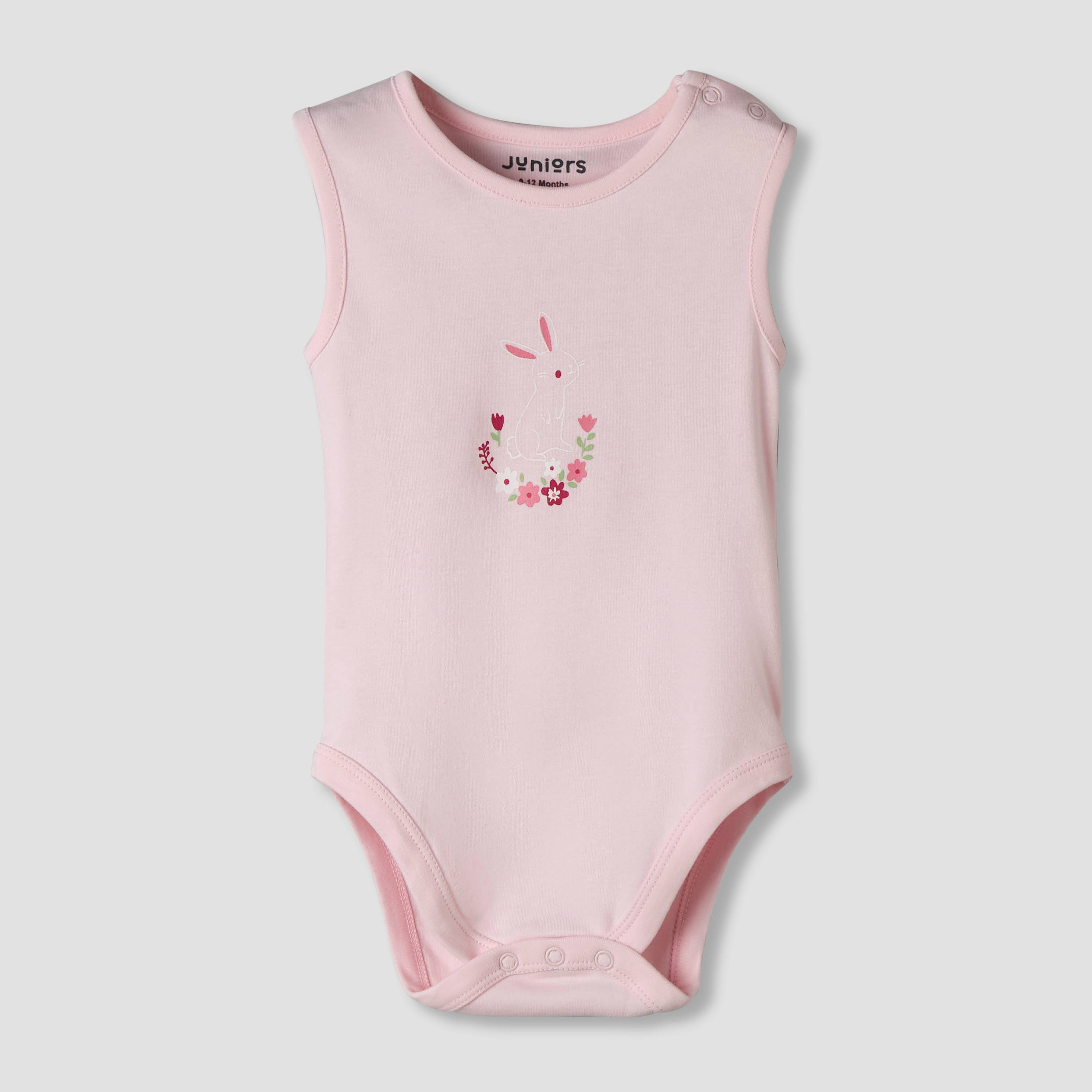 Pack of 7 Juniors Cotton Sleeveless Bodysuit with Floral Print-baby-girls-clothing-bodysuits-image-9