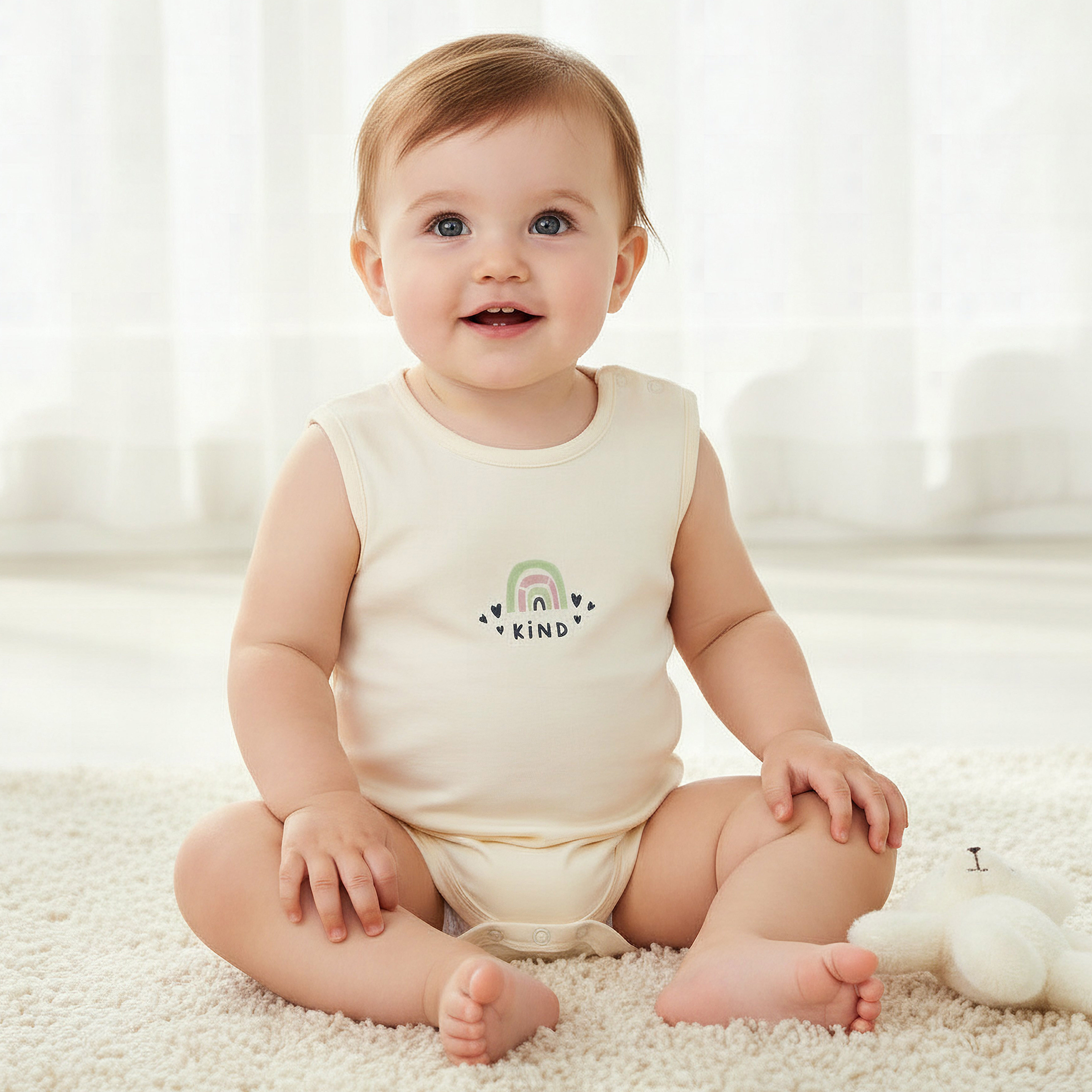 Pack of 7 Juniors Cotton Sleeveless Bodysuit with Fun Print-baby-boys-clothing-bodysuits-image-2