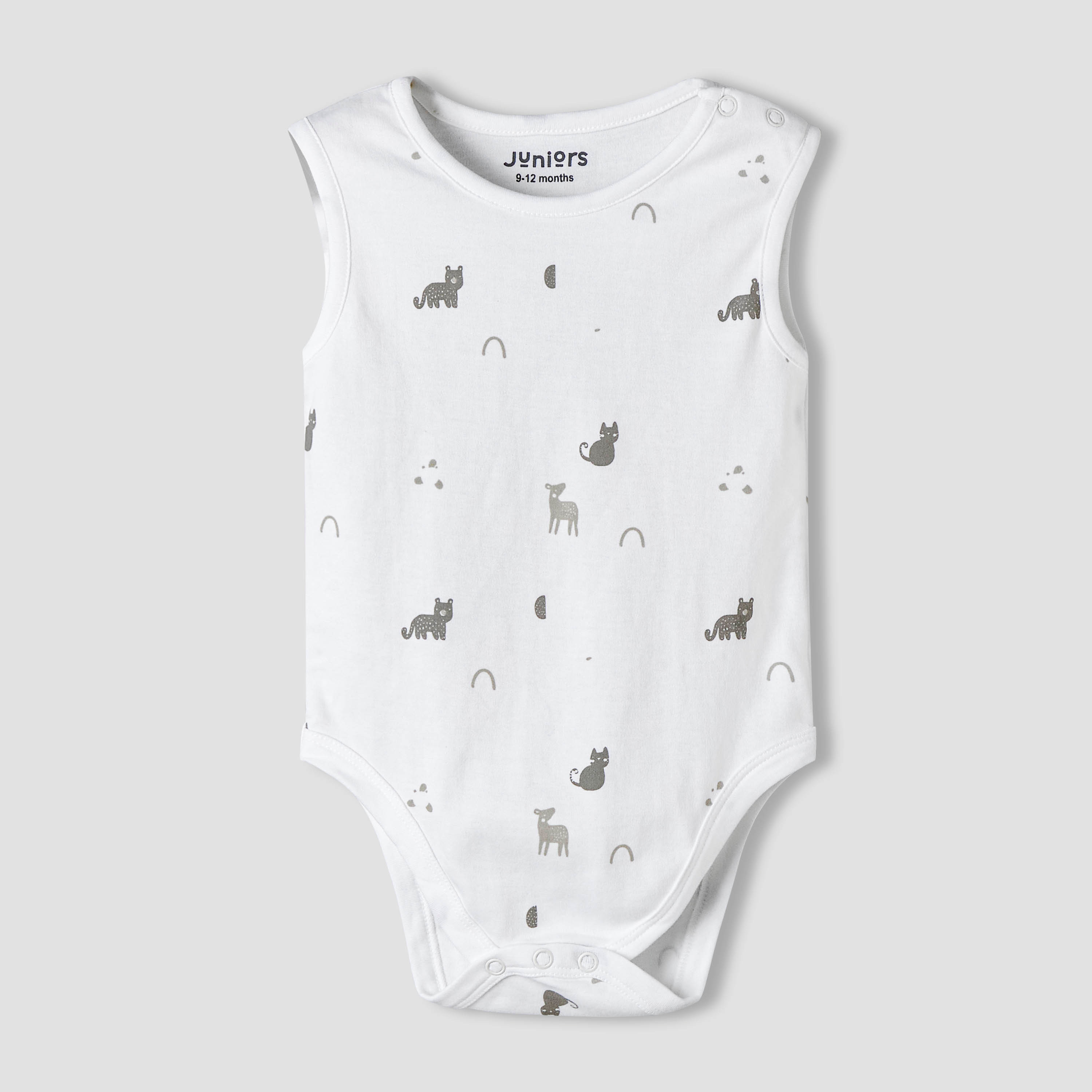Pack of 7 Juniors Cotton Sleeveless Bodysuit with Assorted Print-baby-boys-clothing-bodysuits-image-7