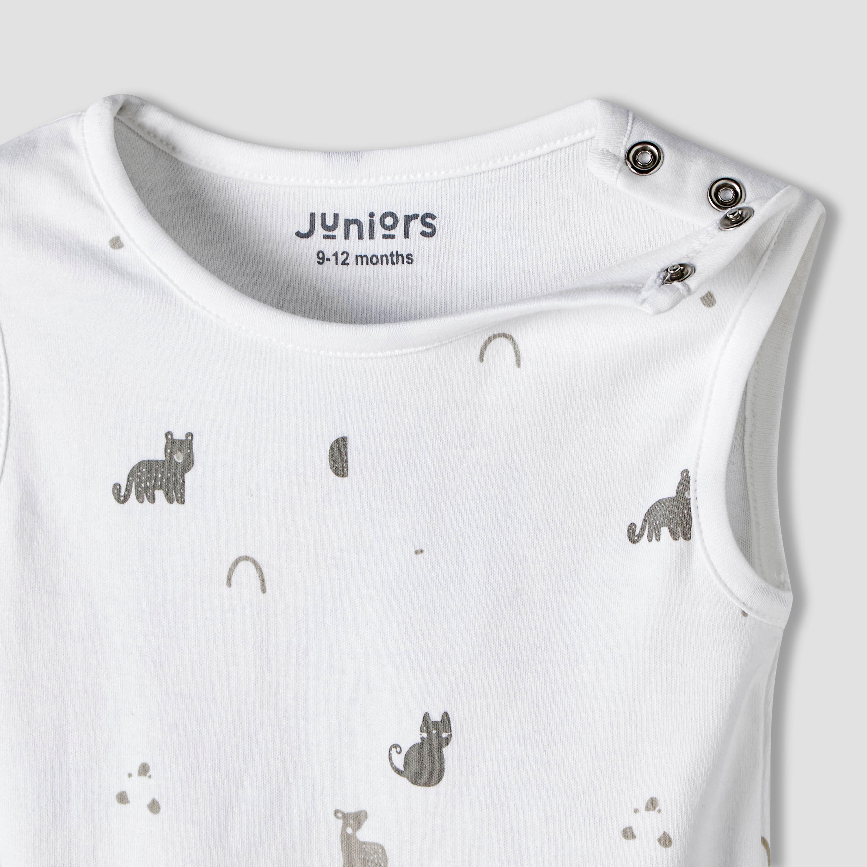 Pack of 7 Juniors Cotton Sleeveless Bodysuit with Assorted Print-baby-boys-clothing-bodysuits-image-8