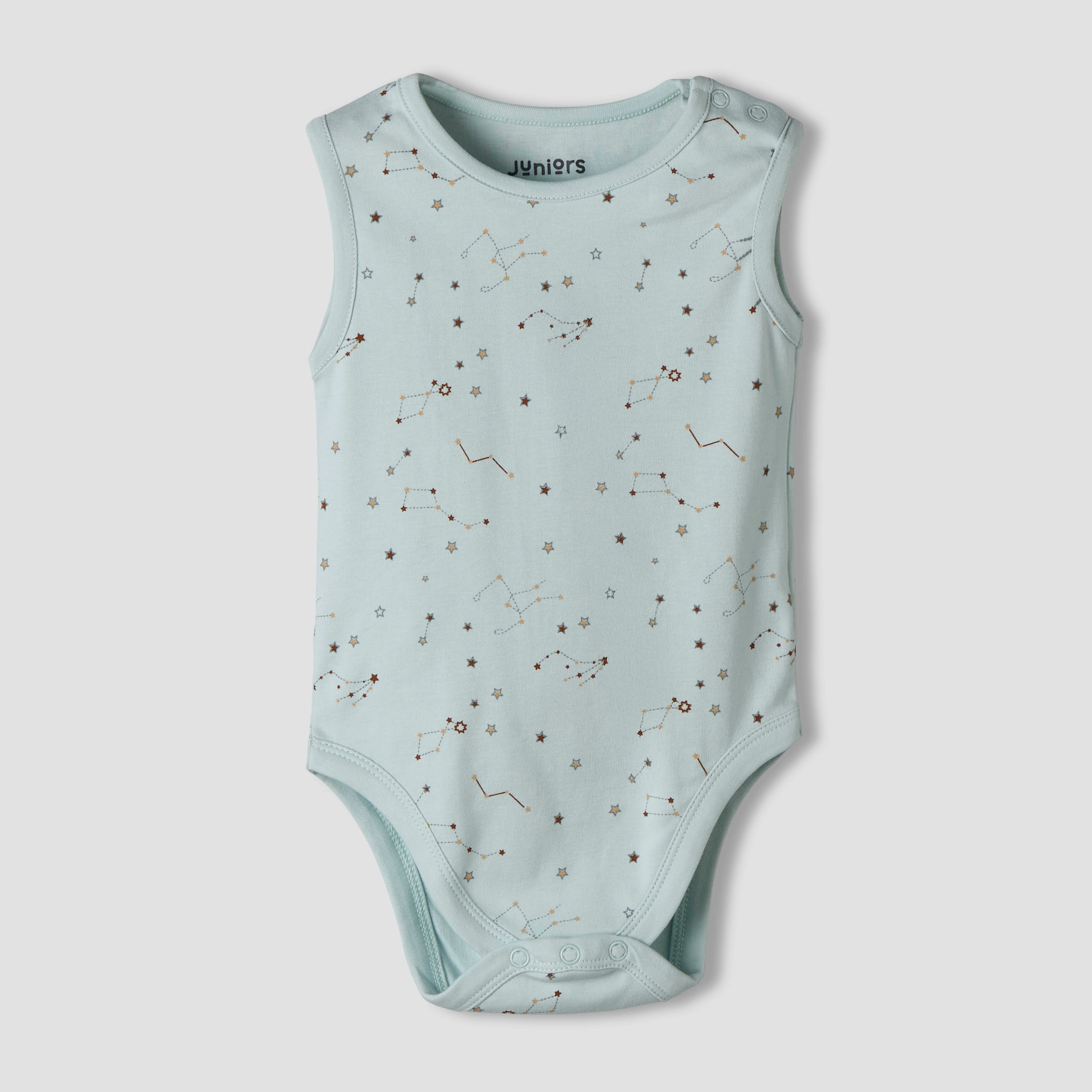 Pack of 7 Juniors Round Neck Cotton Sleeveless Bodysuit with Assorted Print-baby-boys-clothing-bodysuits-image-3