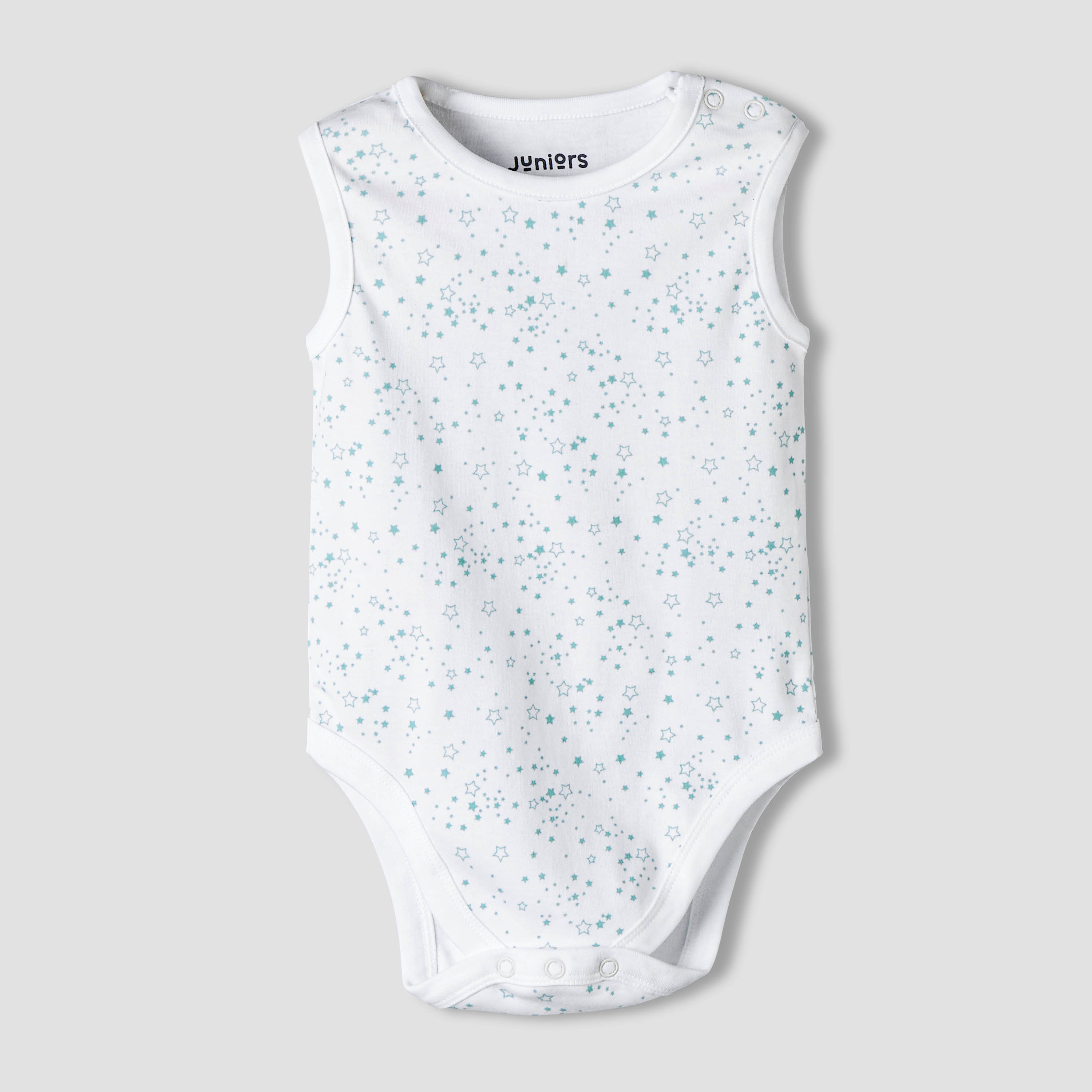 Pack of 7 Juniors Round Neck Cotton Sleeveless Bodysuit with Assorted Print-baby-boys-clothing-bodysuits-image-6