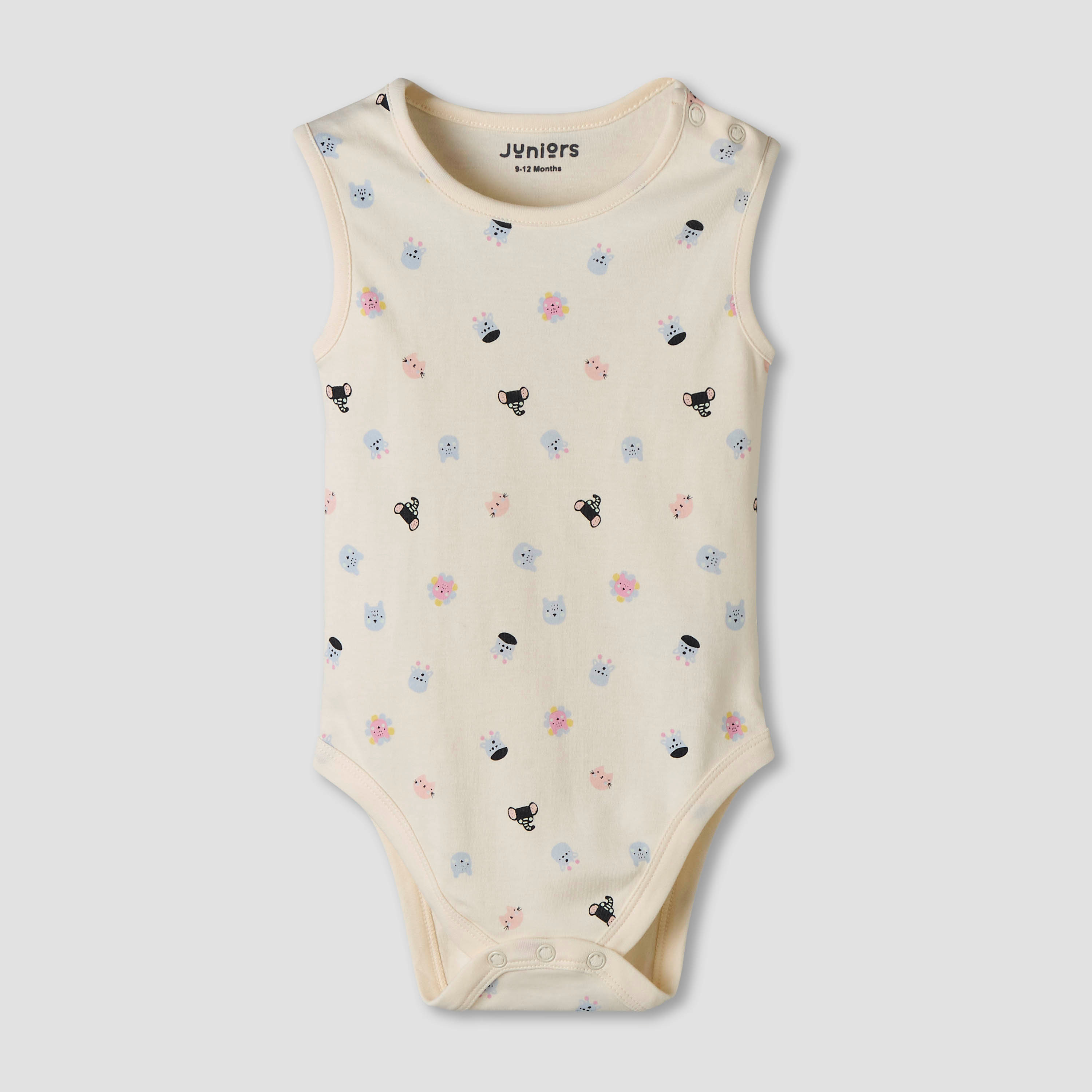 Pack of 7 Juniors Cotton Sleeveless Bodysuit with Fun Print-baby-girls-clothing-bodysuits-image-5