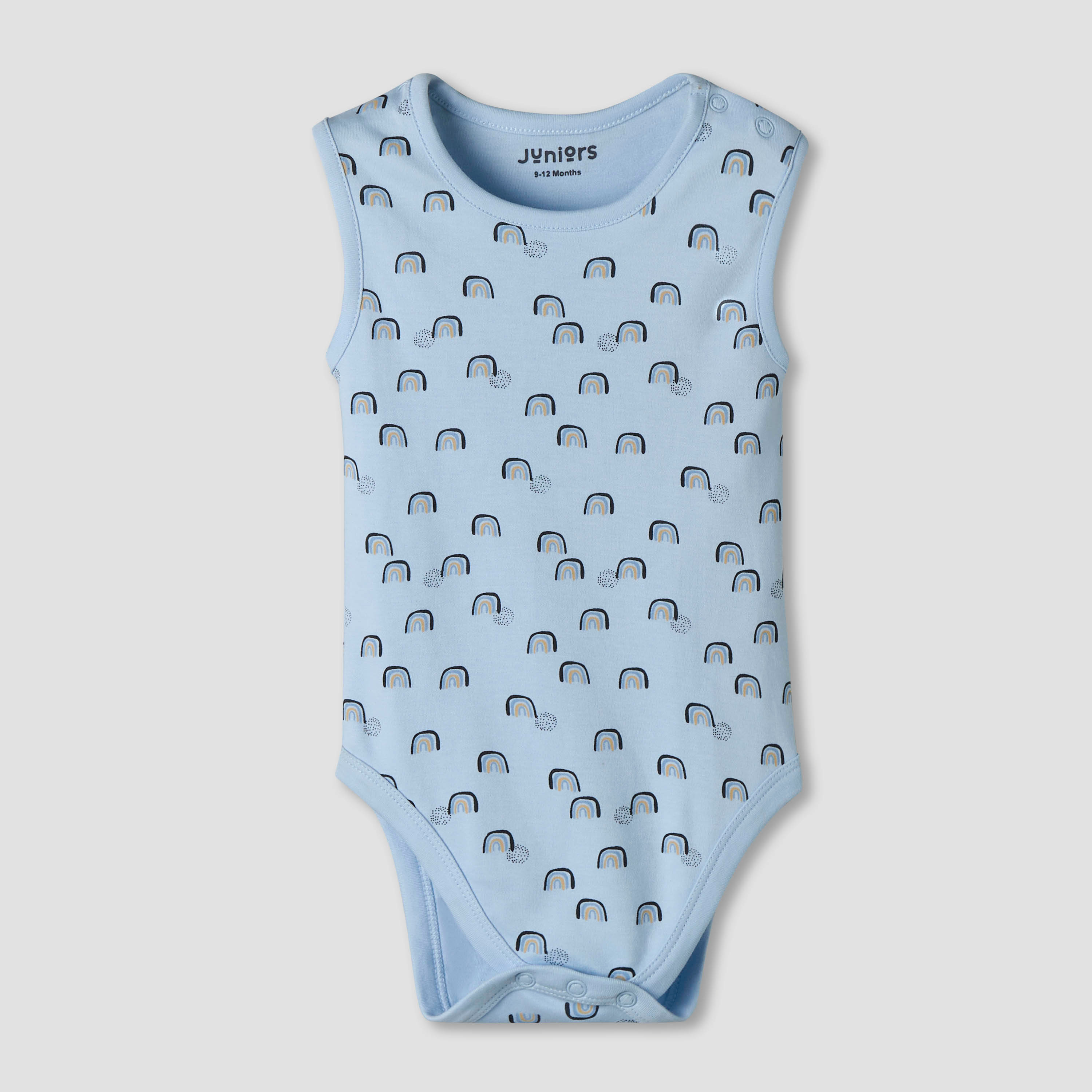Pack of 7 Juniors Cotton Sleeveless Bodysuit with Fun Print-baby-girls-clothing-bodysuits-image-7