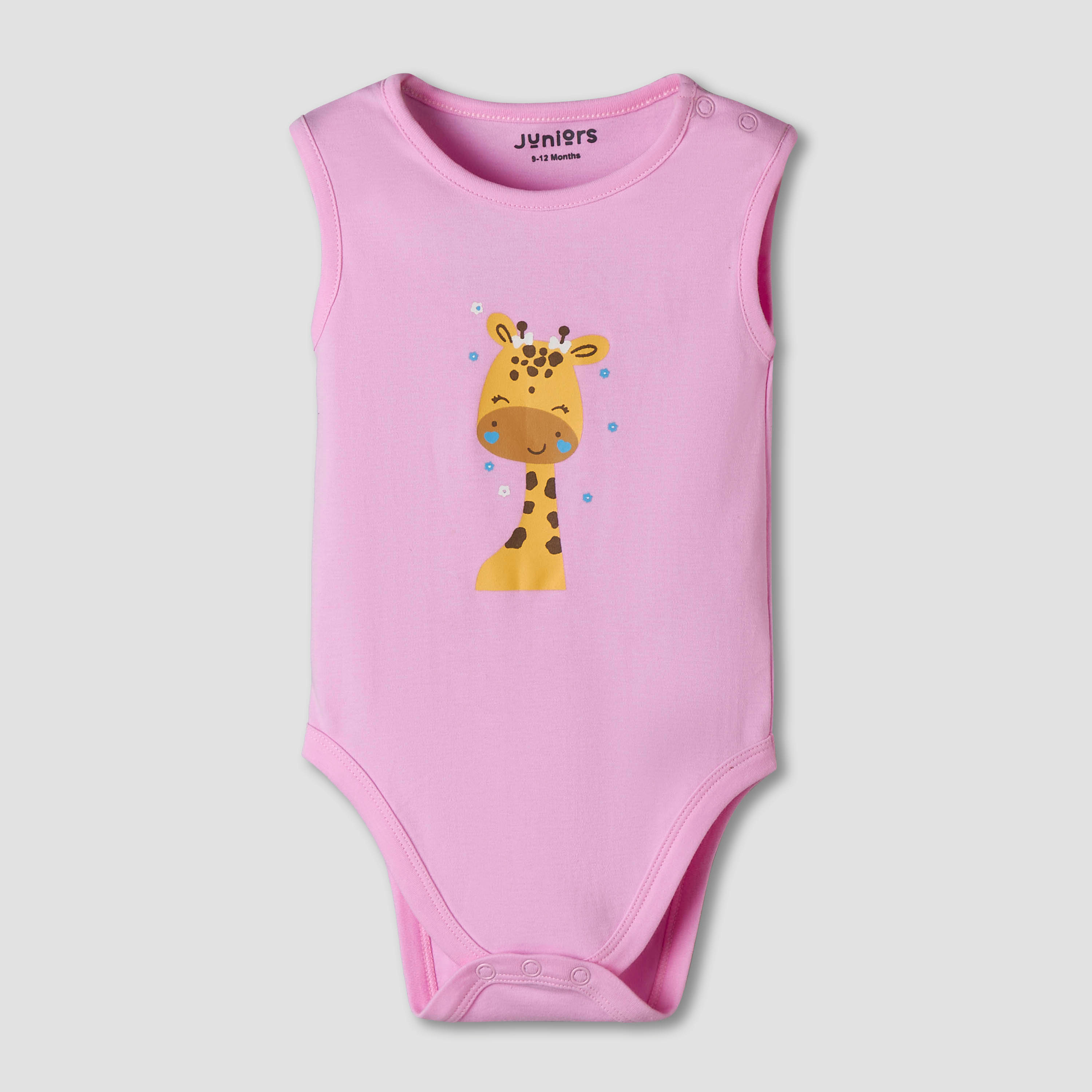 Pack of 7 Juniors Cotton Sleeveless Bodysuit with Fun Print-baby-girls-clothing-bodysuits-image-8