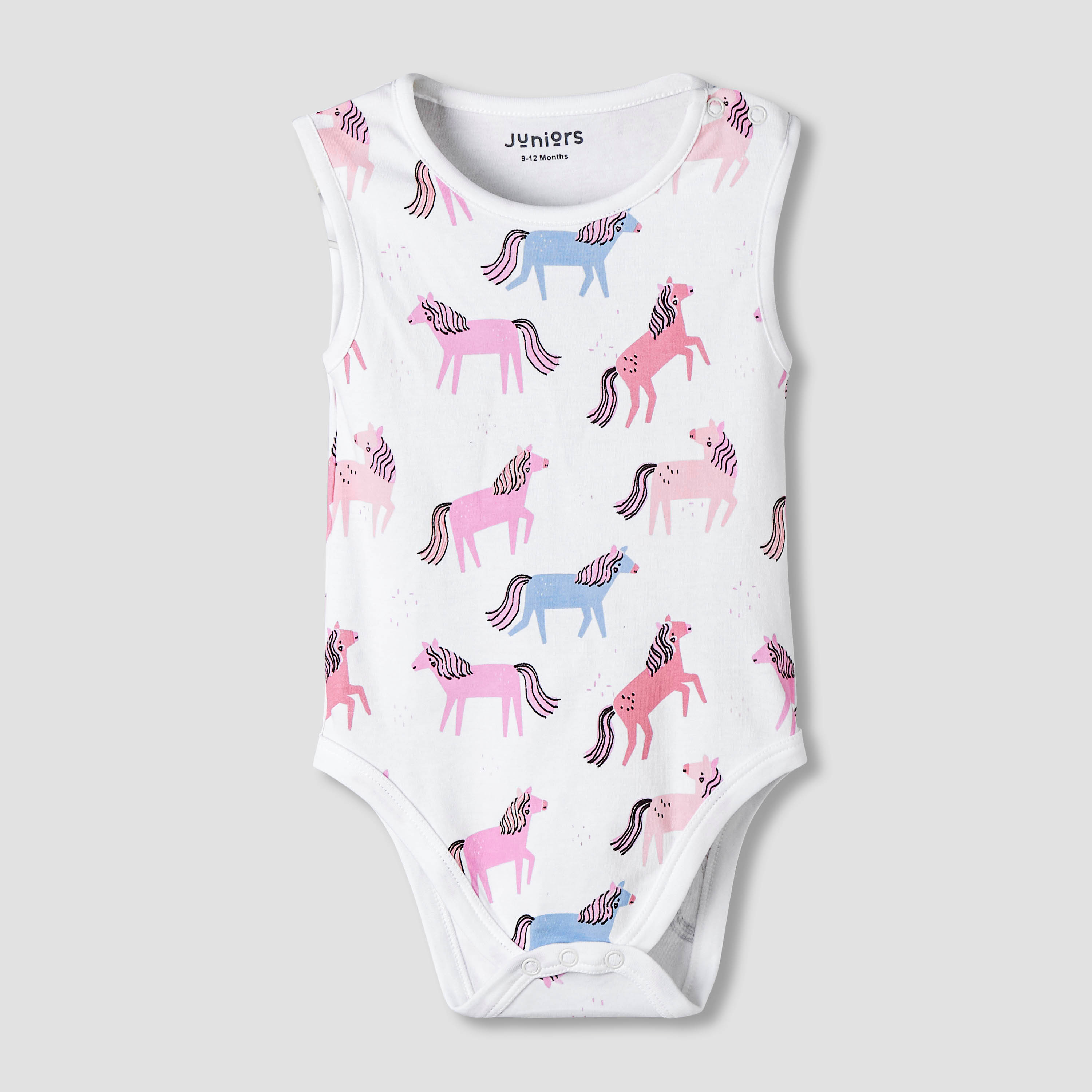 Pack of 7 Juniors Cotton Sleeveless Bodysuit with Unicorn Print-baby-girls-clothing-bodysuits-image-3