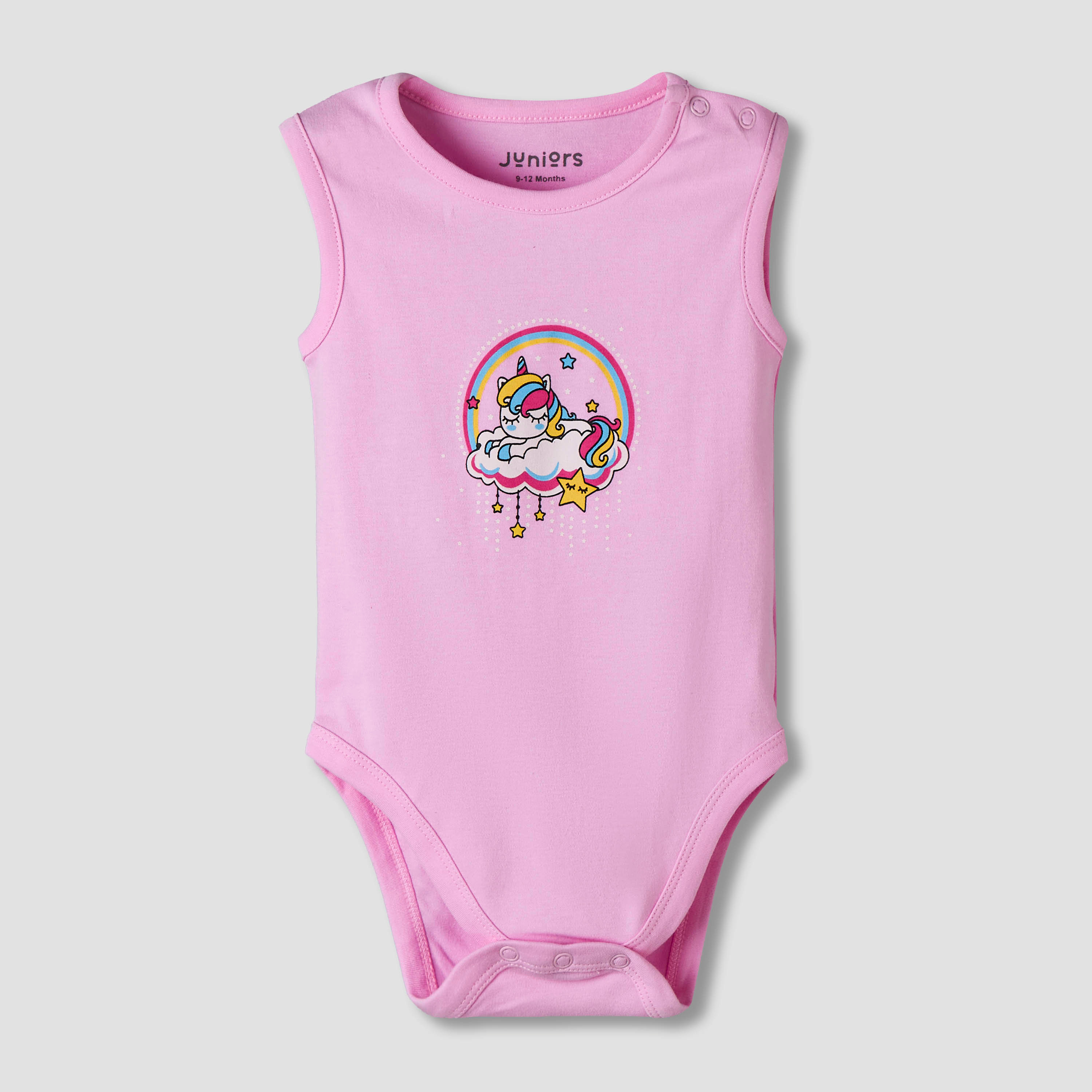 Pack of 7 Juniors Cotton Sleeveless Bodysuit with Unicorn Print-baby-girls-clothing-bodysuits-image-4