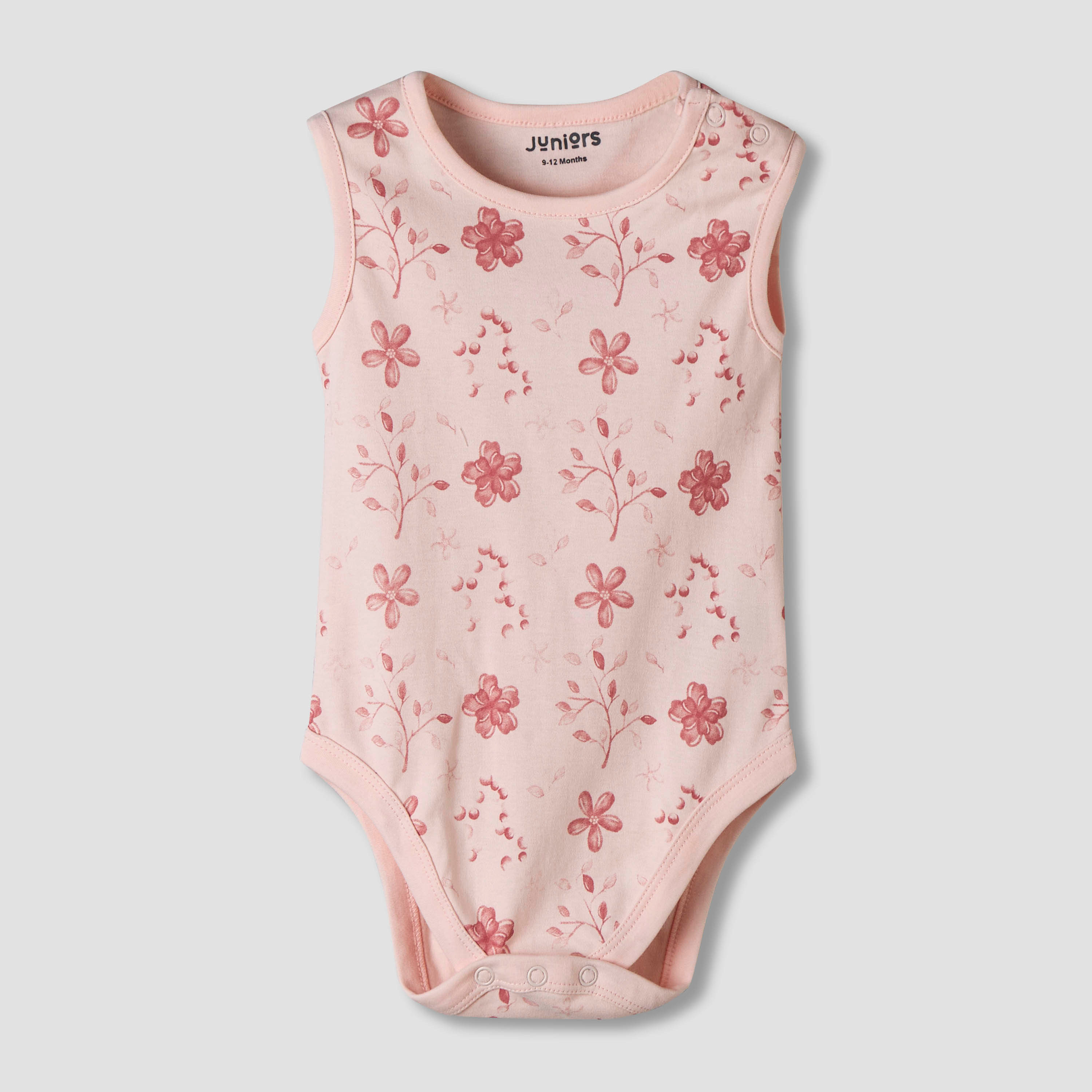 Pack of 7 Juniors Cotton Sleeveless Bodysuit with Floral Print-baby-girls-clothing-bodysuits-image-5