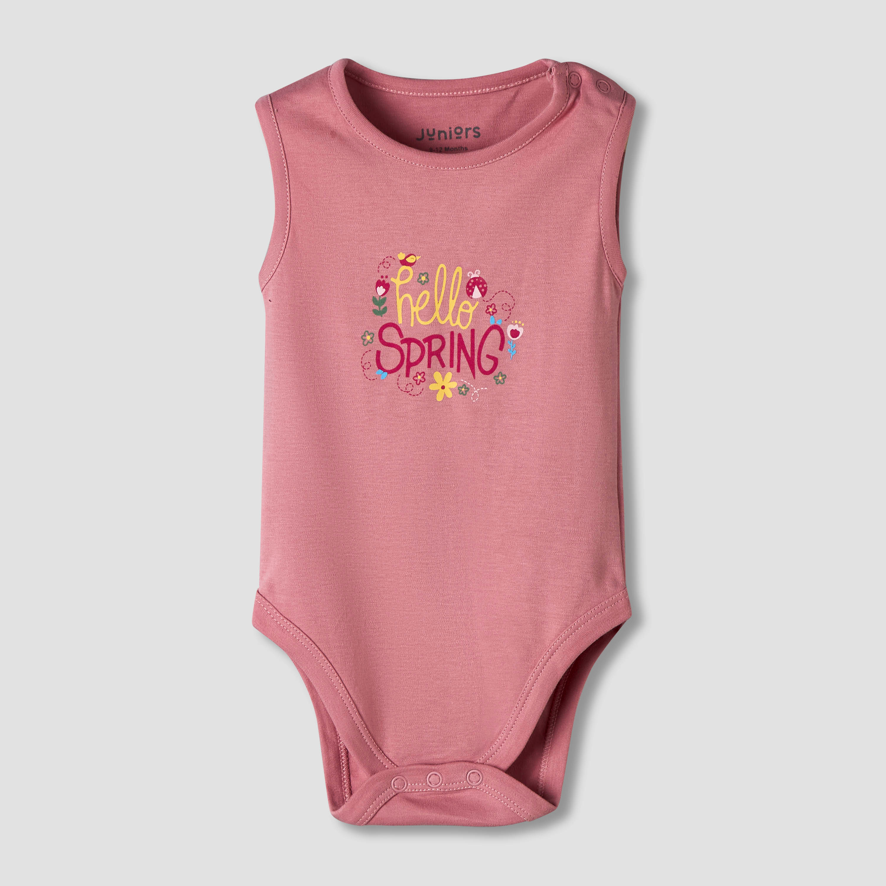 Pack of 7 Juniors Cotton Sleeveless Bodysuit with Floral Print-baby-girls-clothing-bodysuits-image-8