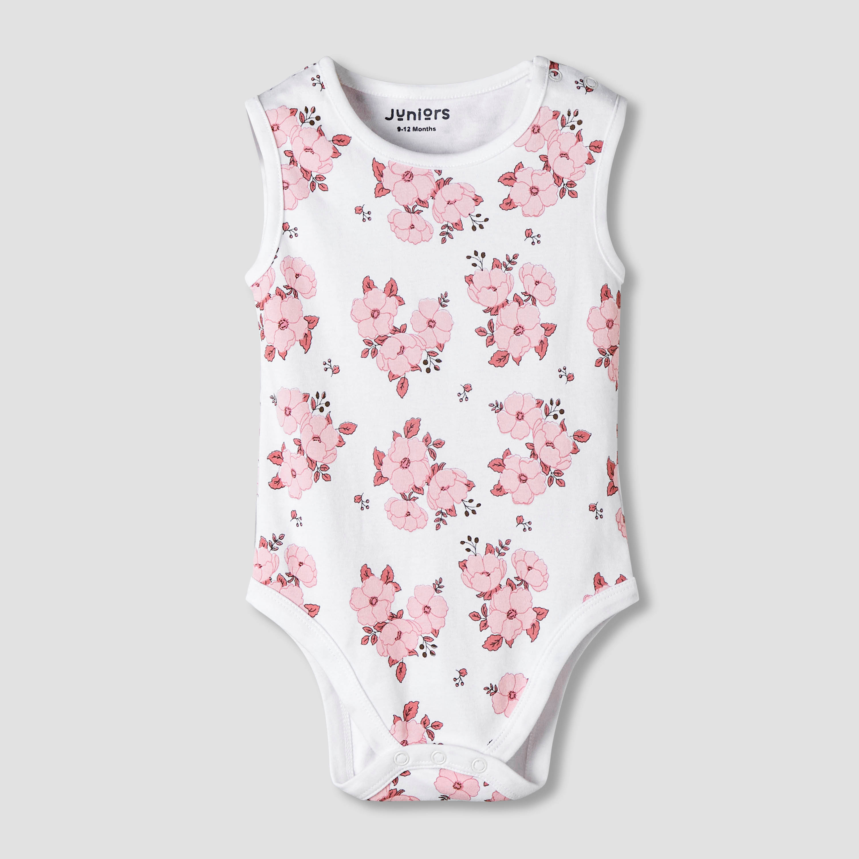 Pack of 7 Juniors Cotton Sleeveless Bodysuit with Floral Print-baby-girls-clothing-bodysuits-image-9