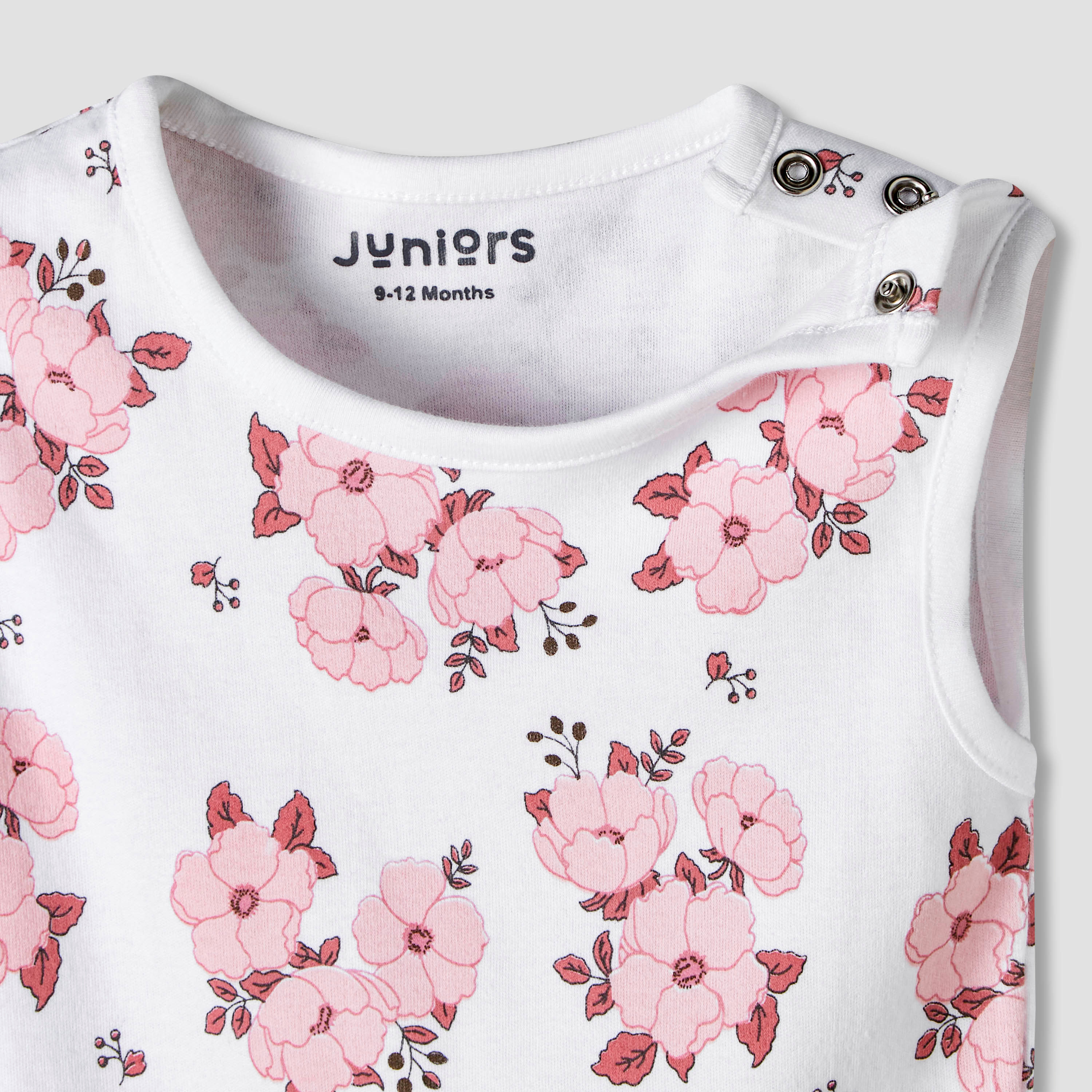Pack of 7 Juniors Cotton Sleeveless Bodysuit with Floral Print-baby-girls-clothing-bodysuits-image-10