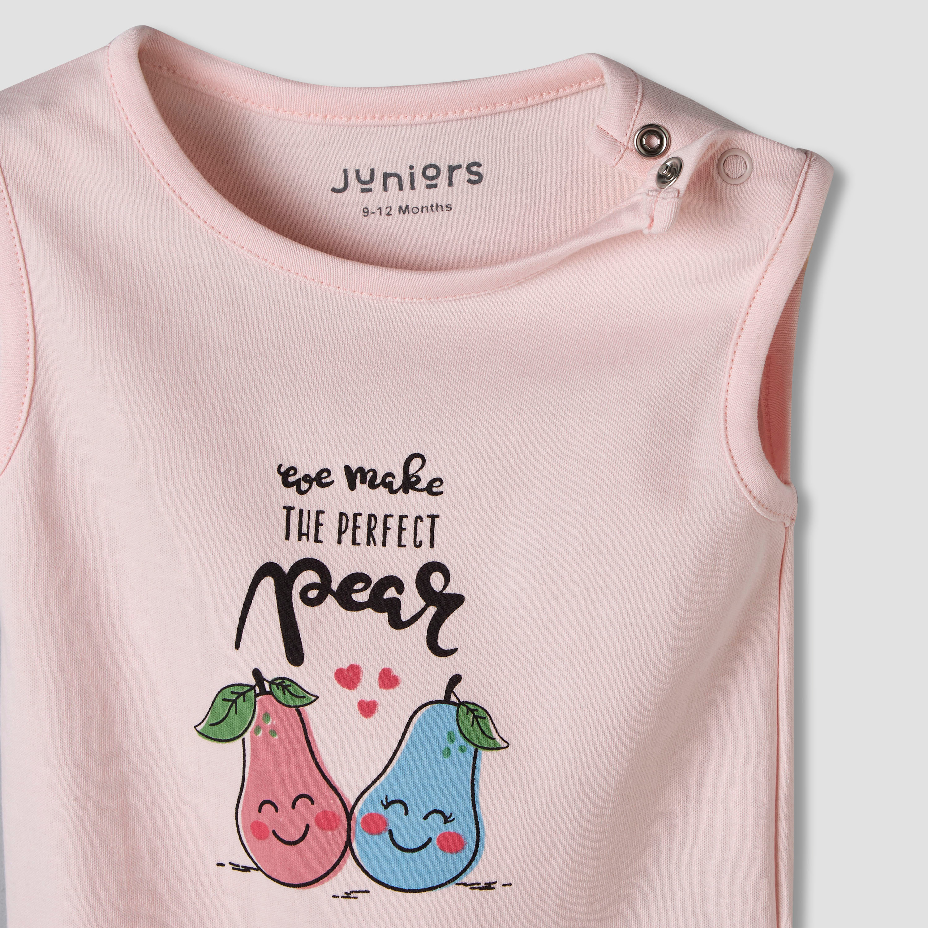 Pack of 7 Juniors Cotton Sleeveless Bodysuit with Fruit Print-baby-girls-clothing-bodysuits-image-10