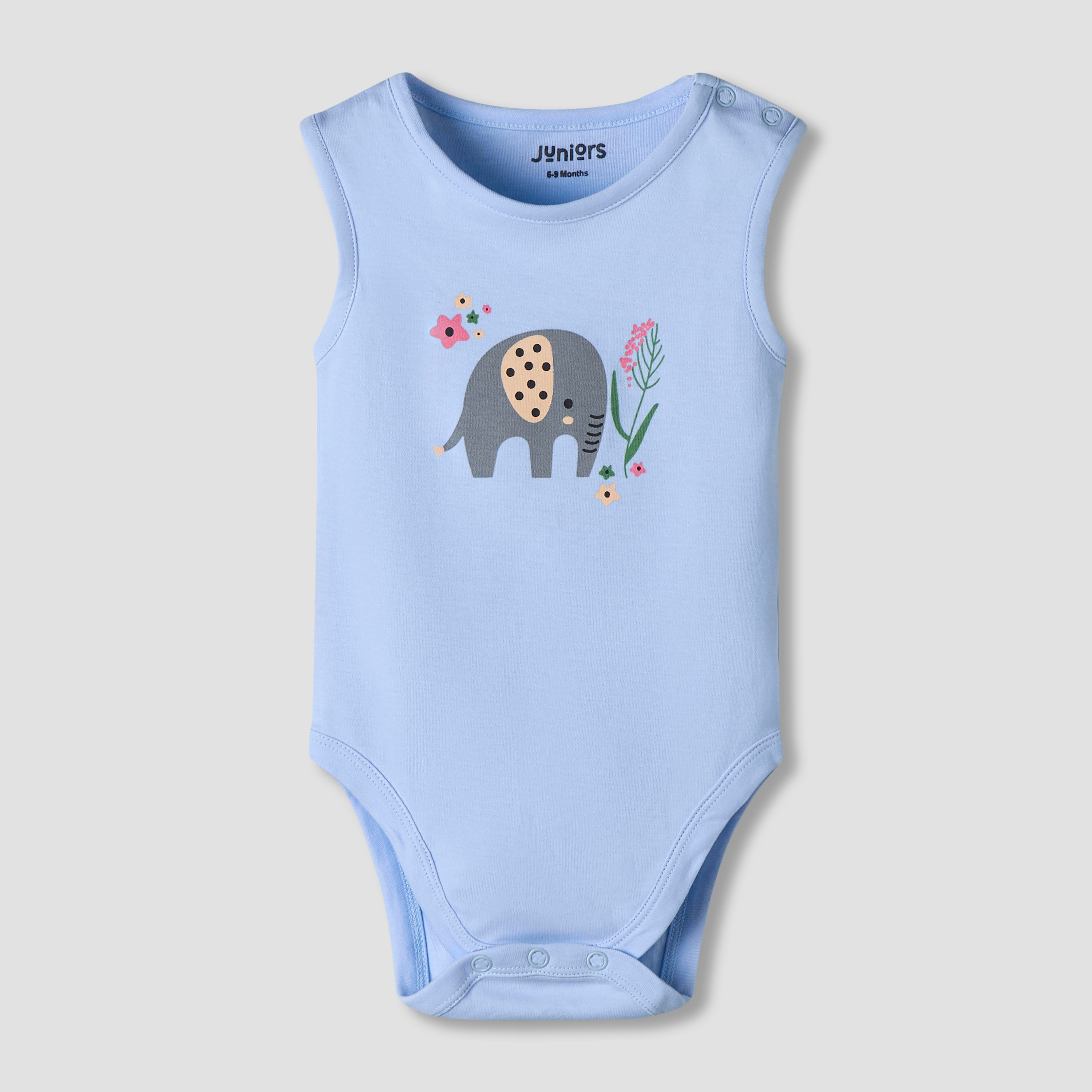 Pack of 7 Juniors Cotton Sleeveless Bodysuit with Floral Print-baby-boys-clothing-bodysuits-image-4