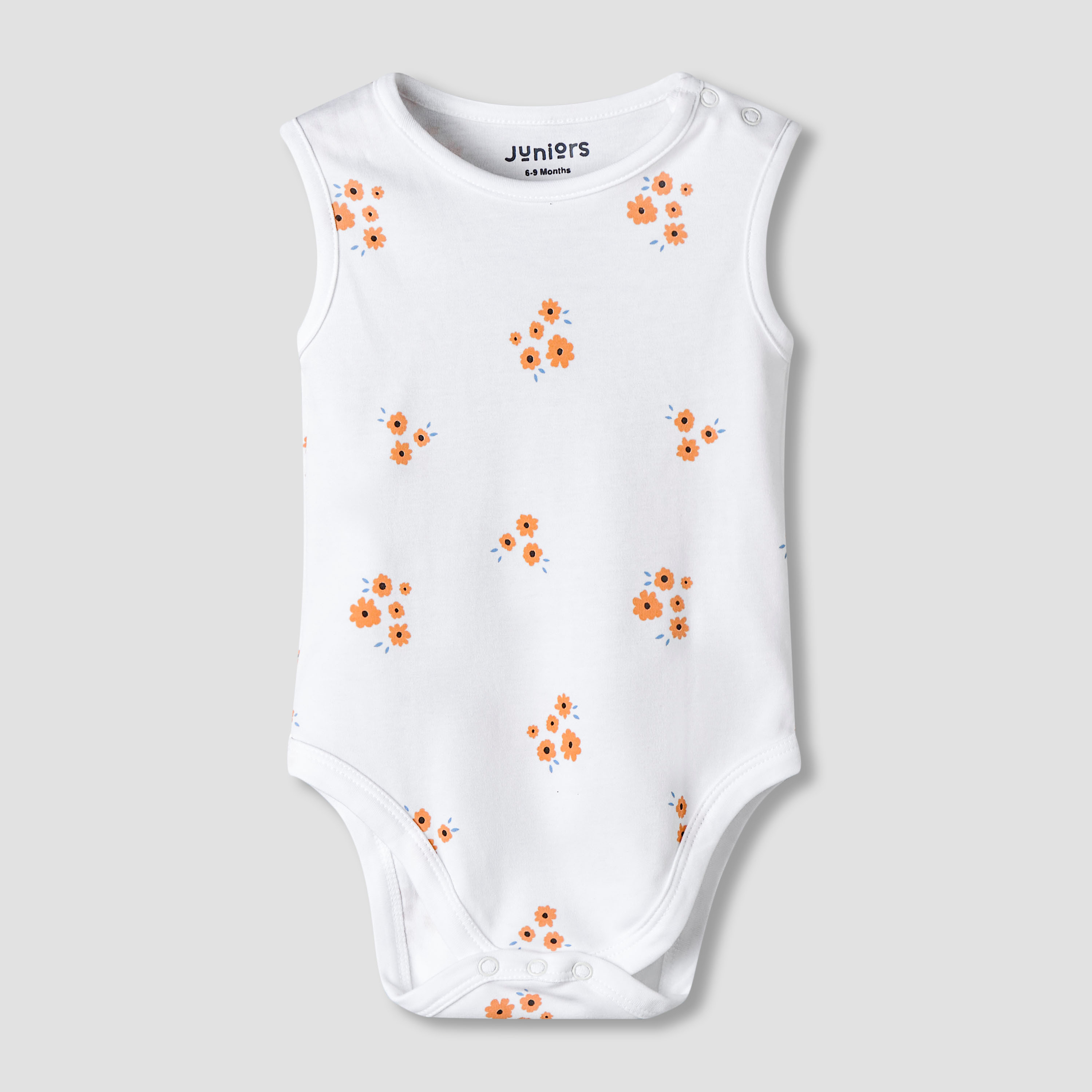 Pack of 7 Juniors Cotton Sleeveless Bodysuit with Floral Print-baby-boys-clothing-bodysuits-image-7