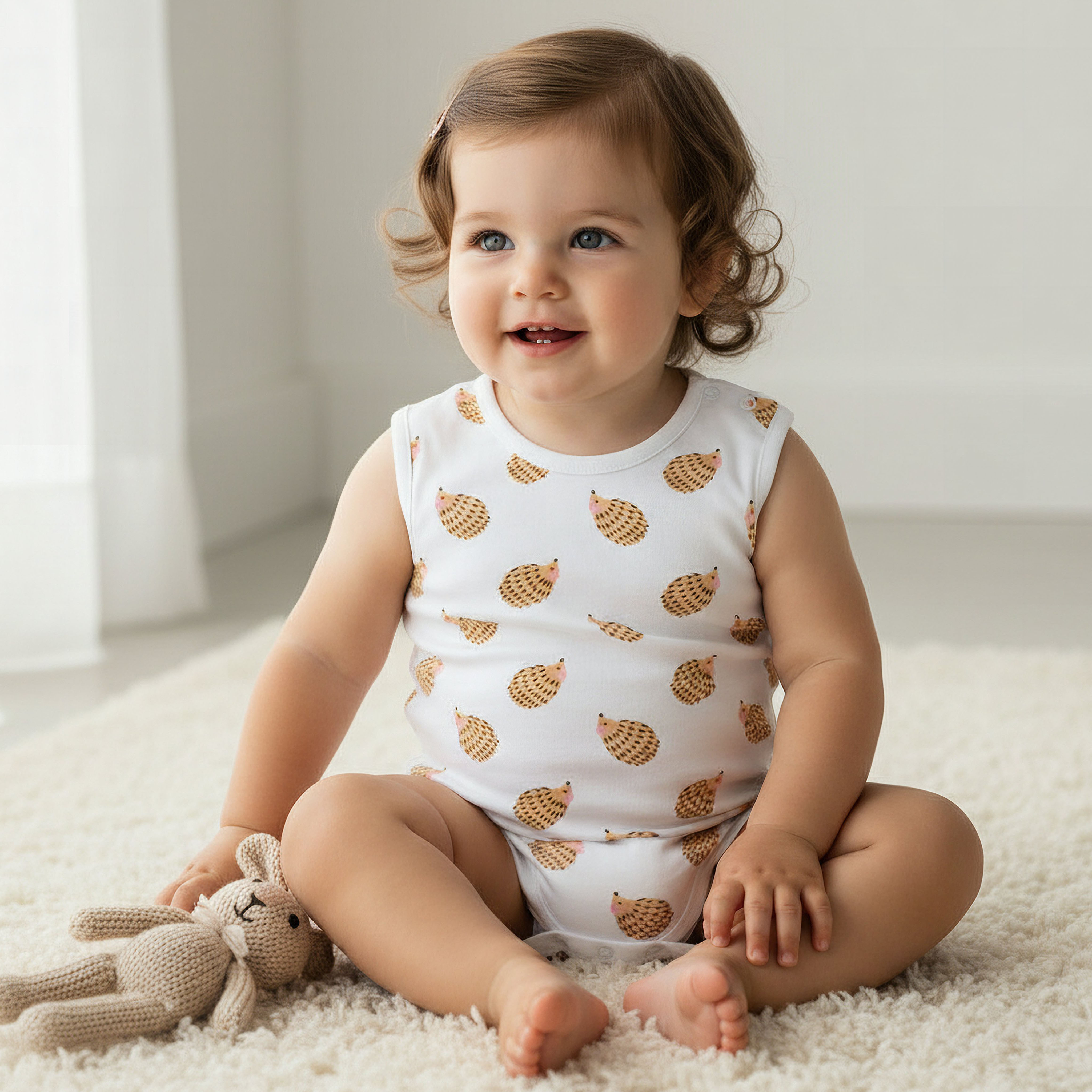 Pack of 7 Juniors Cotton Sleeveless Bodysuit with Assorted Print-baby-girls-clothing-bodysuits-image-2