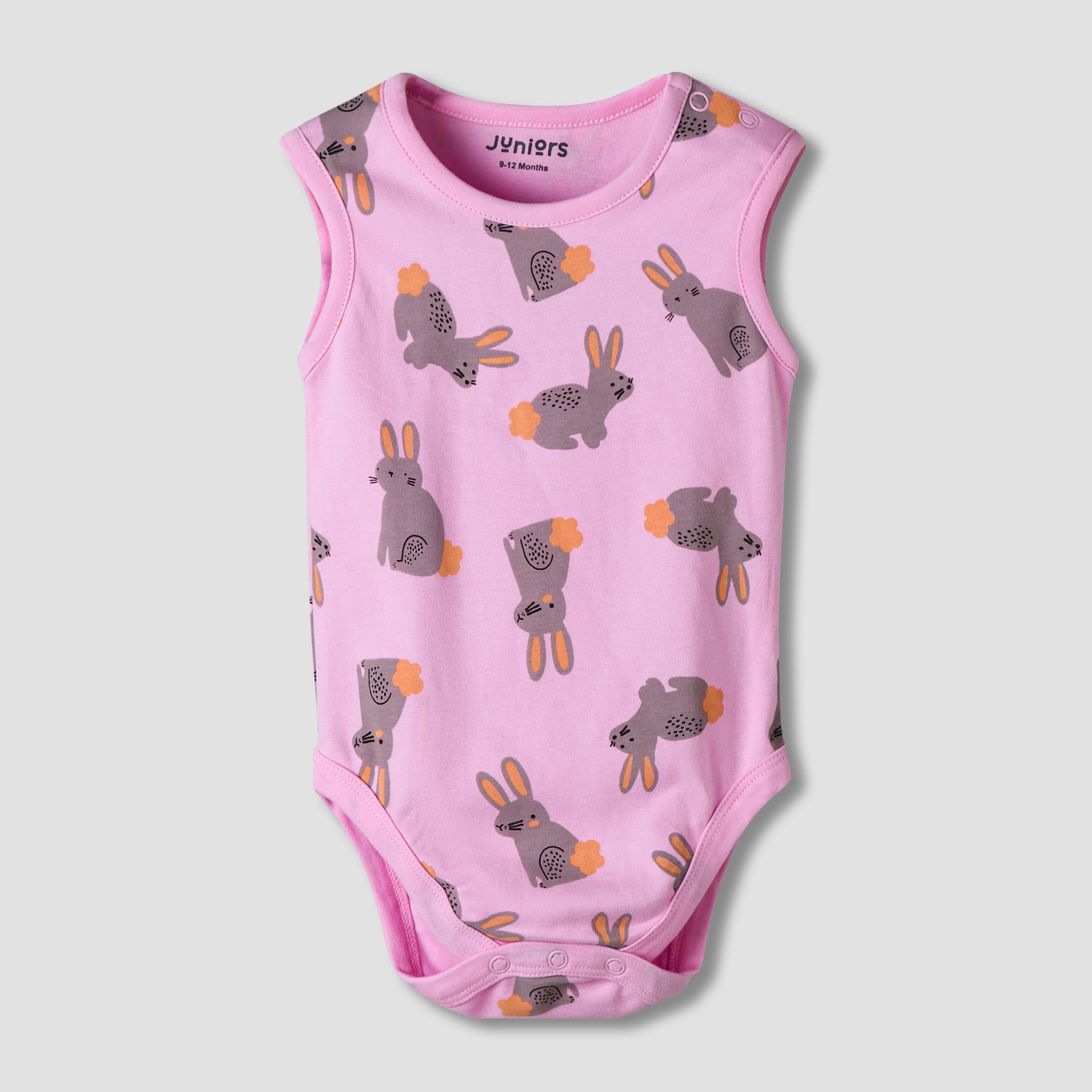 Pack of 7 Juniors Cotton Sleeveless Bodysuit with Assorted Print-baby-girls-clothing-bodysuits-image-6