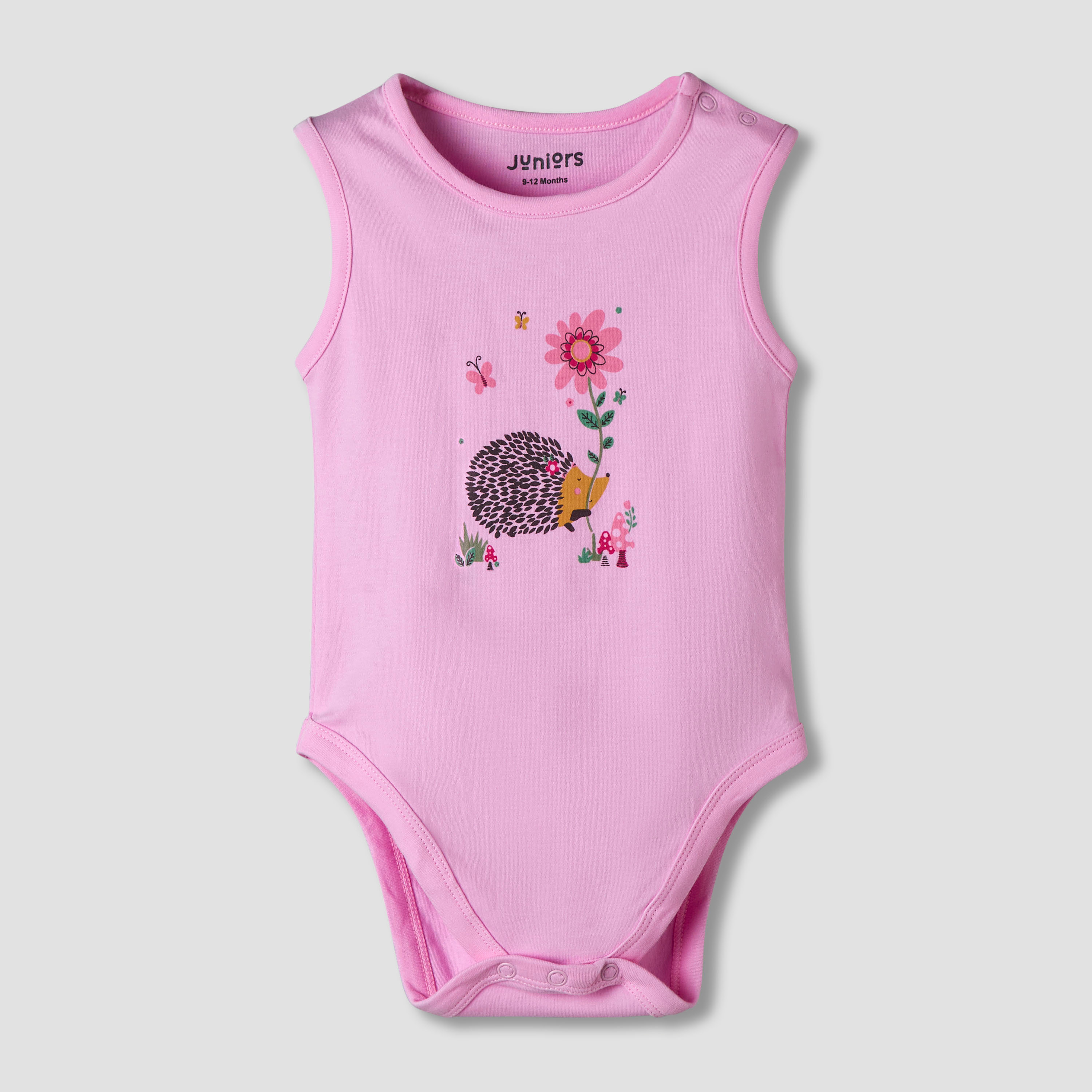 Pack of 7 Juniors Cotton Sleeveless Bodysuit with Assorted Print-baby-girls-clothing-bodysuits-image-7