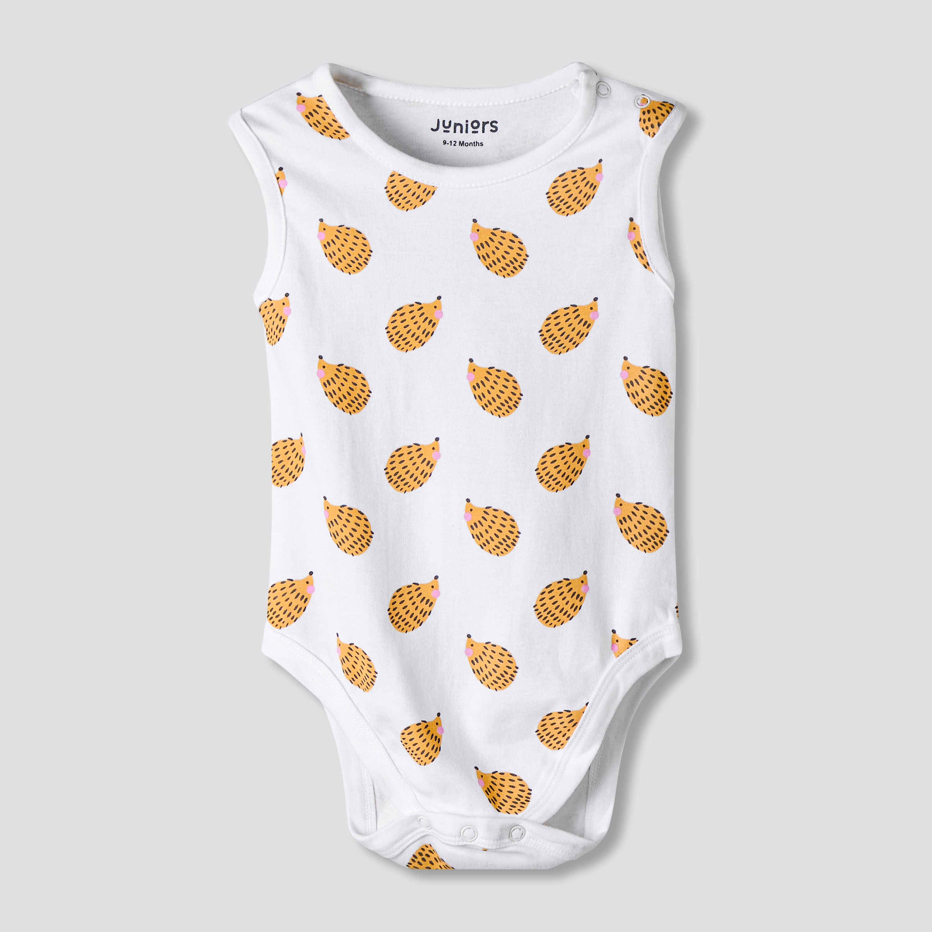 Pack of 7 Juniors Cotton Sleeveless Bodysuit with Assorted Print-baby-girls-clothing-bodysuits-image-9